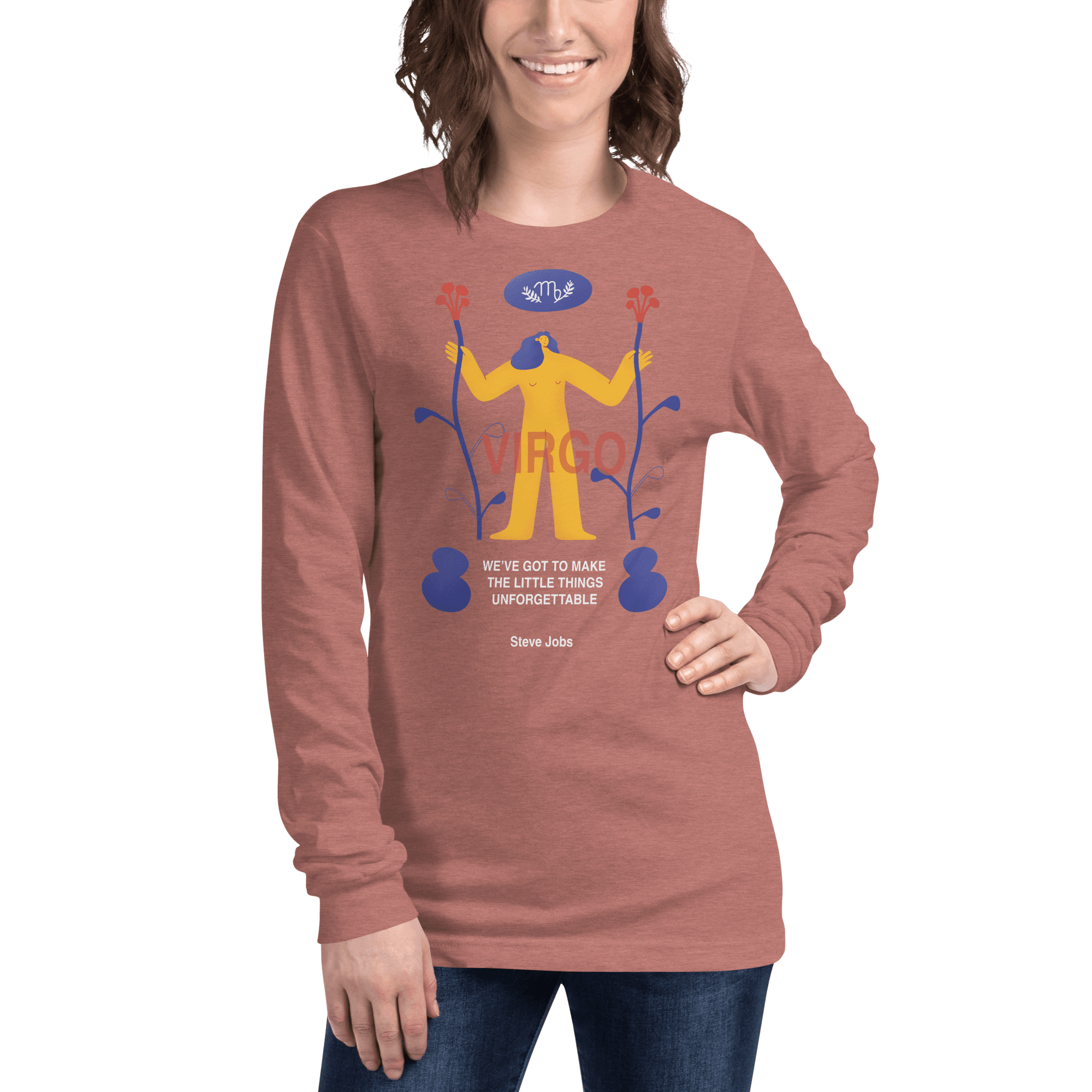 VIRGO Unisex Long Sleeve Tee Steve Jobs Edition - 