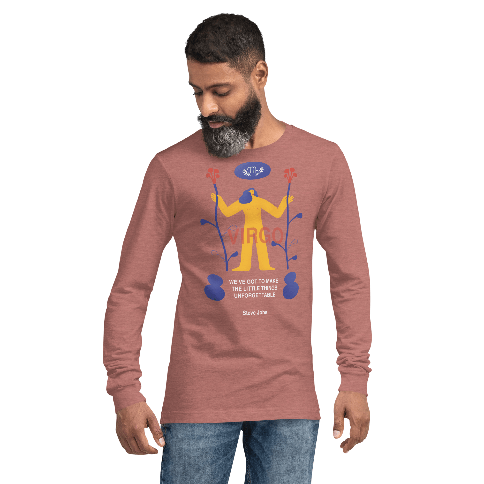 VIRGO Unisex Long Sleeve Tee Steve Jobs Edition - 