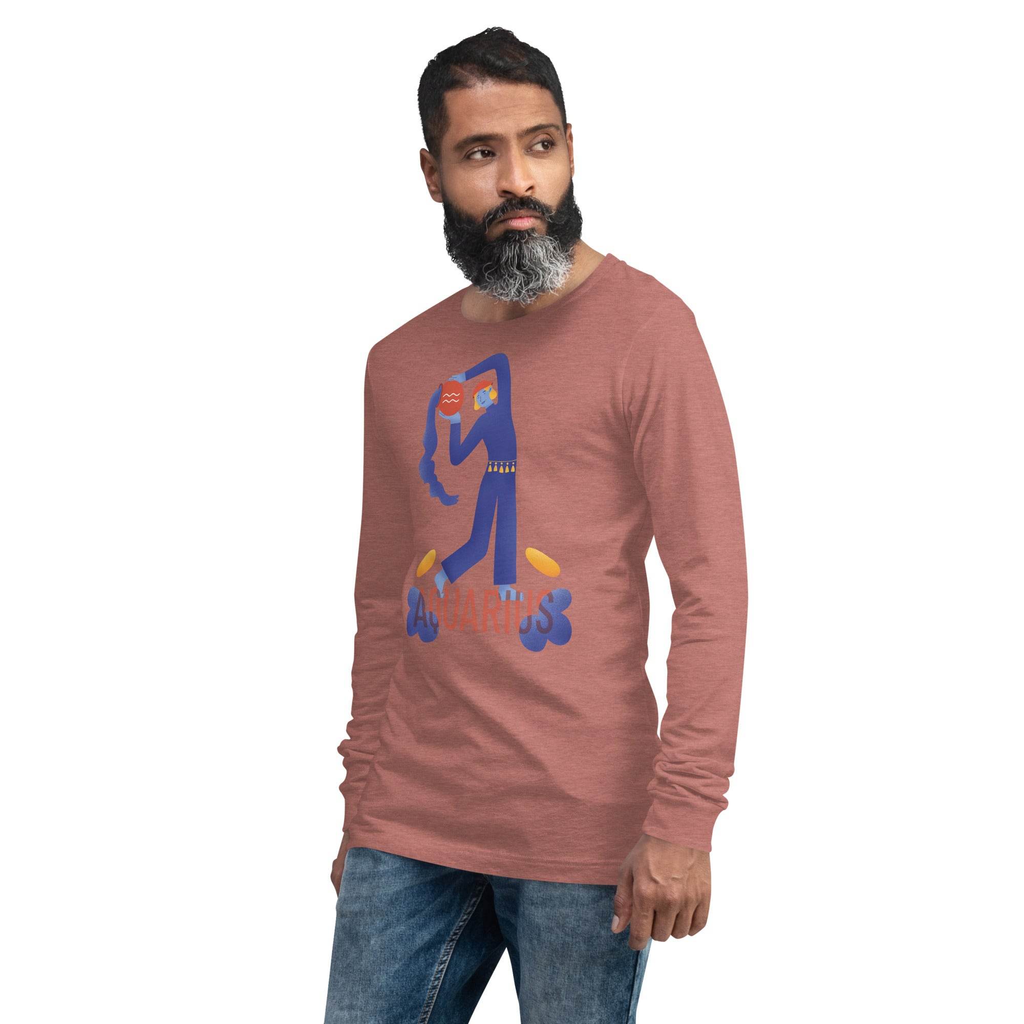 Aquarius Unisex Long Sleeve Tee - Raw Edition - 