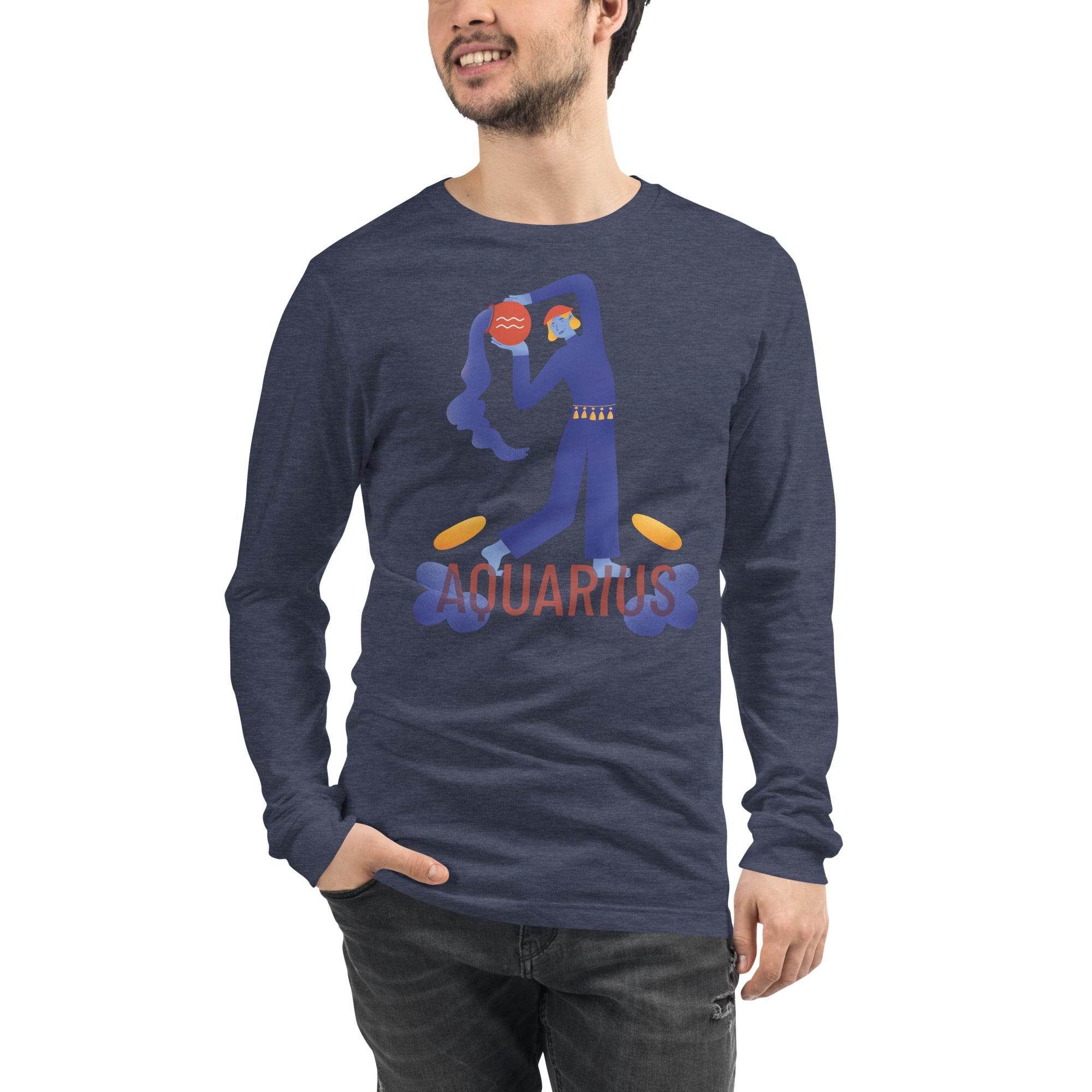 Aquarius Unisex Long Sleeve Tee - Raw Edition - 