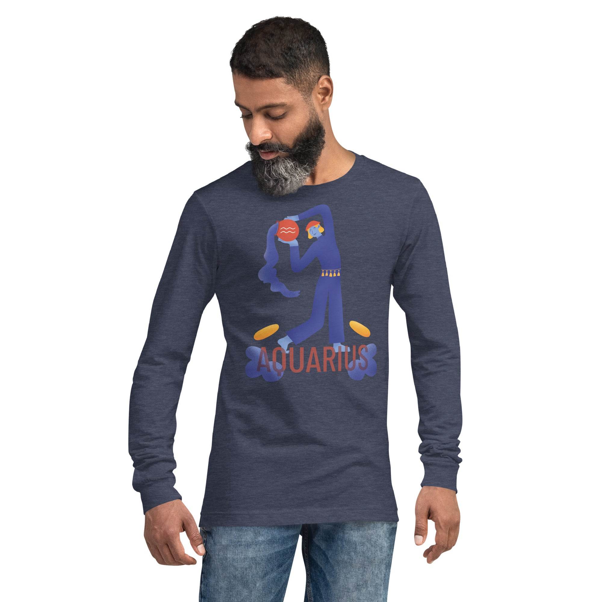 Aquarius Unisex Long Sleeve Tee - Raw Edition - 