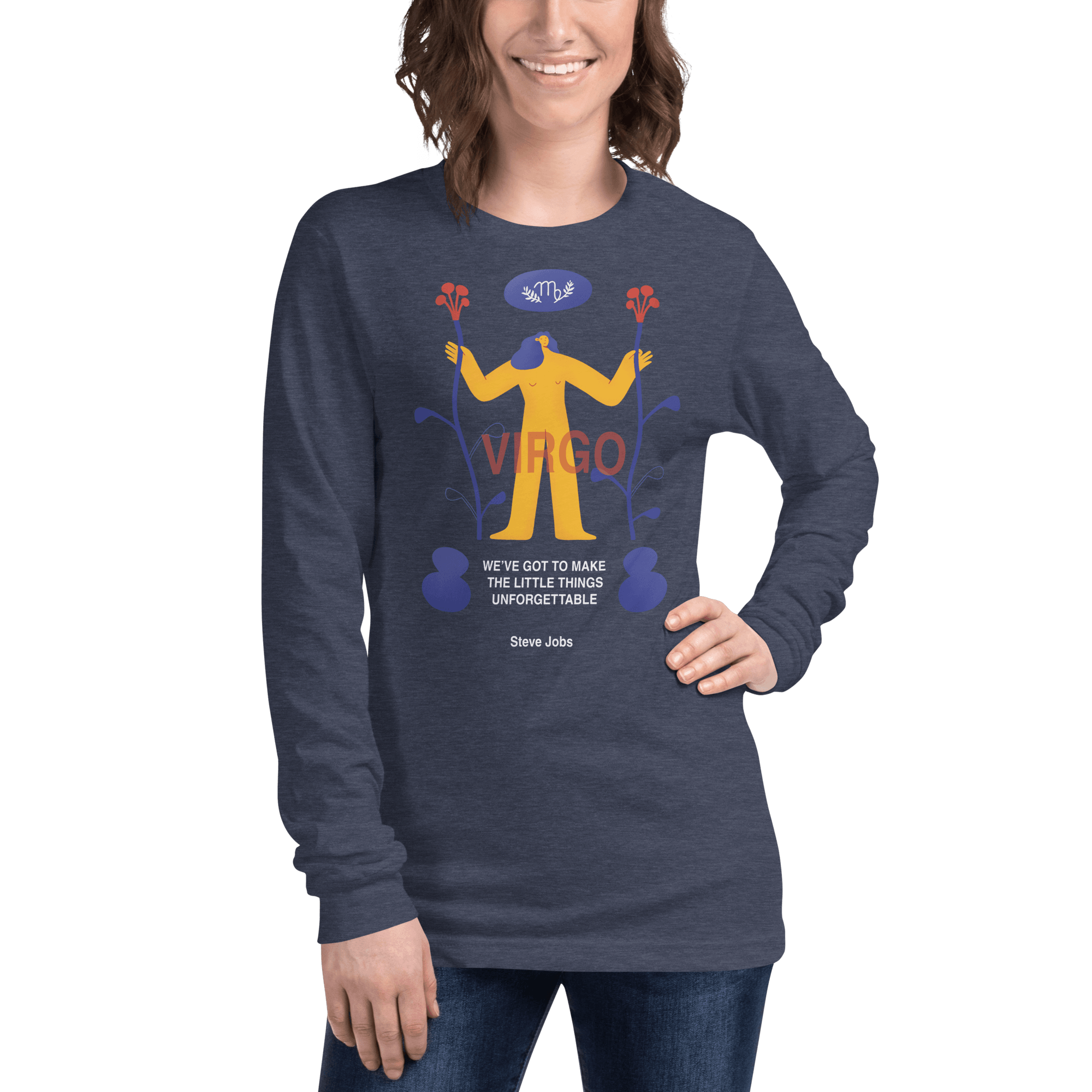 VIRGO Unisex Long Sleeve Tee Steve Jobs Edition - 