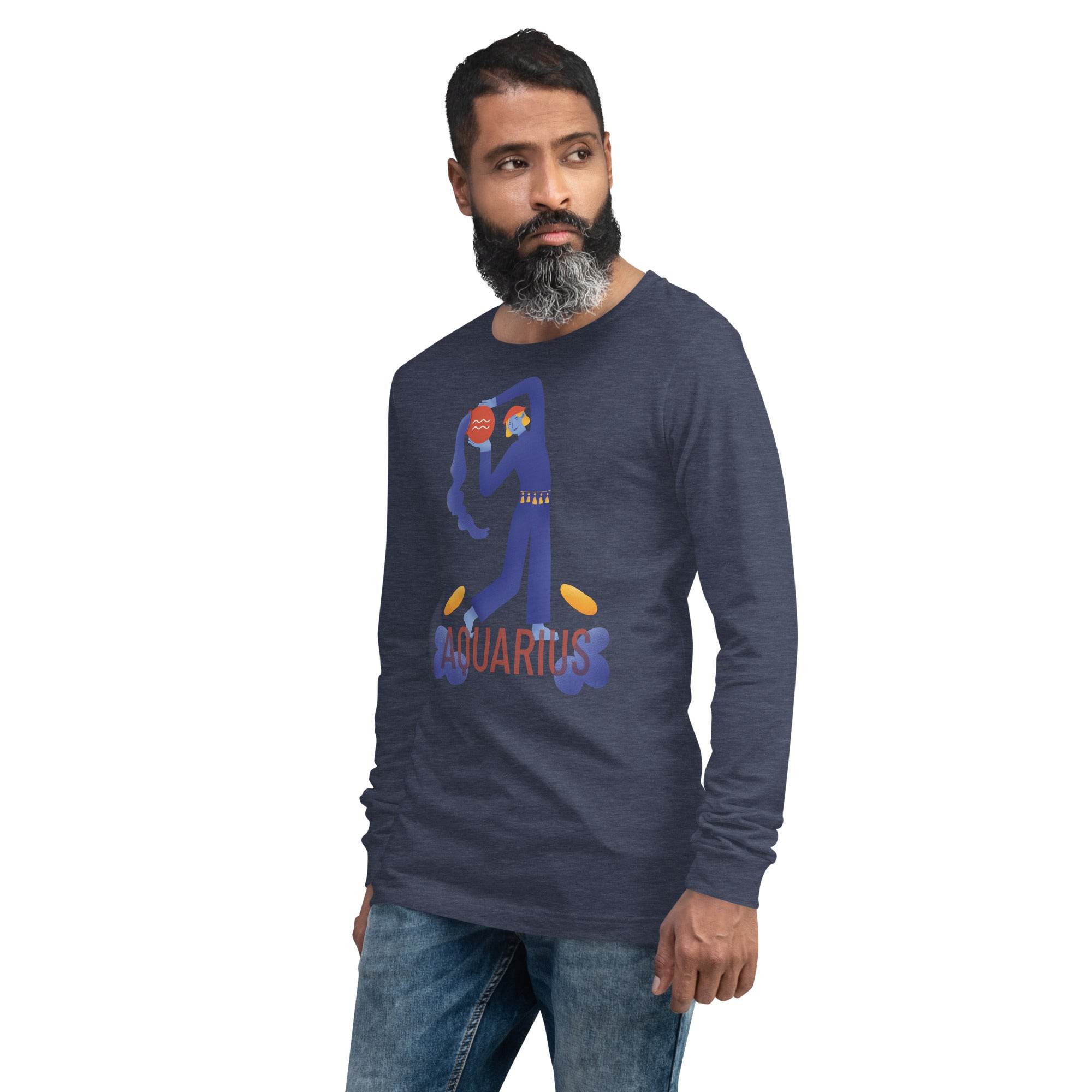 Aquarius Unisex Long Sleeve Tee - Raw Edition - 