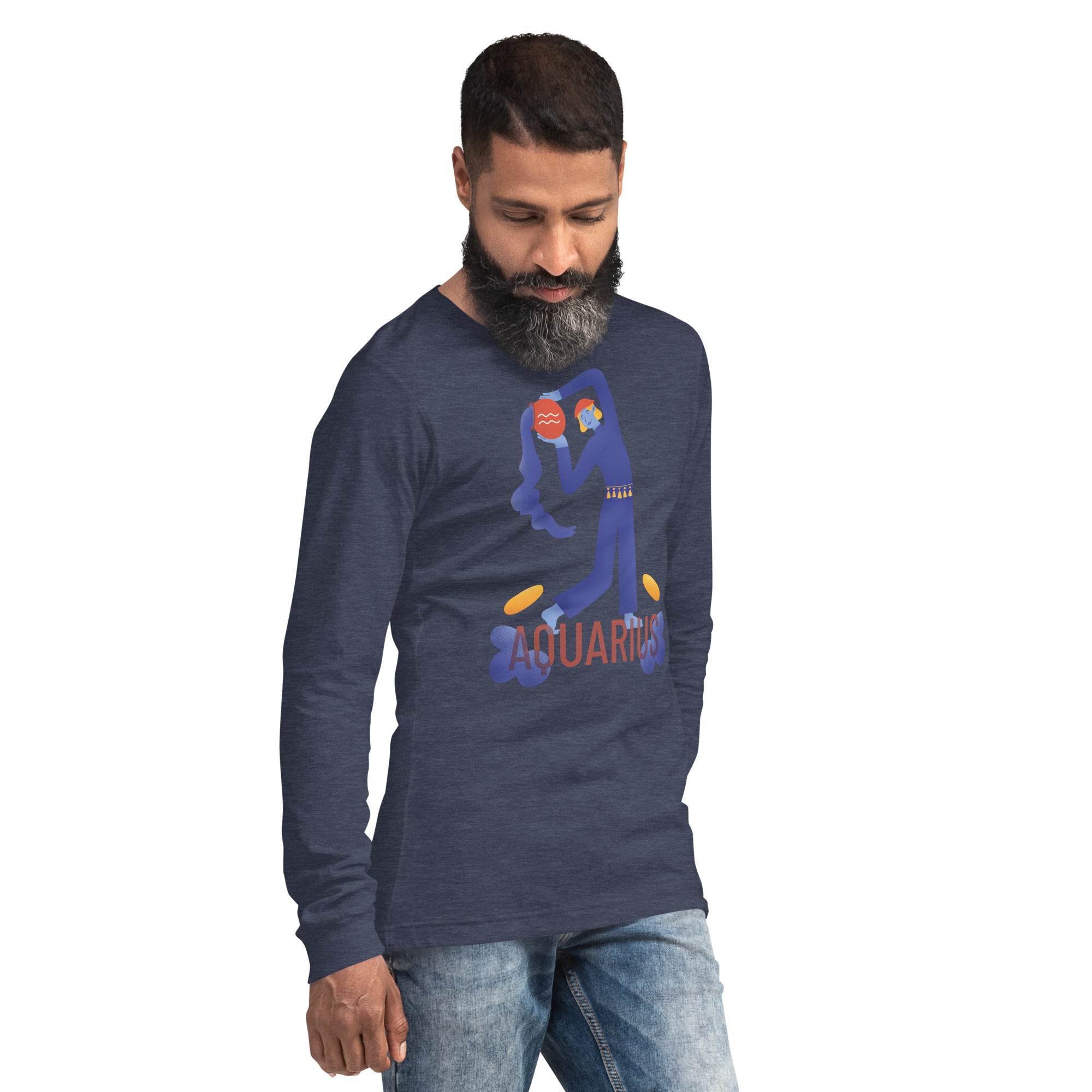 Aquarius Unisex Long Sleeve Tee - Raw Edition - 