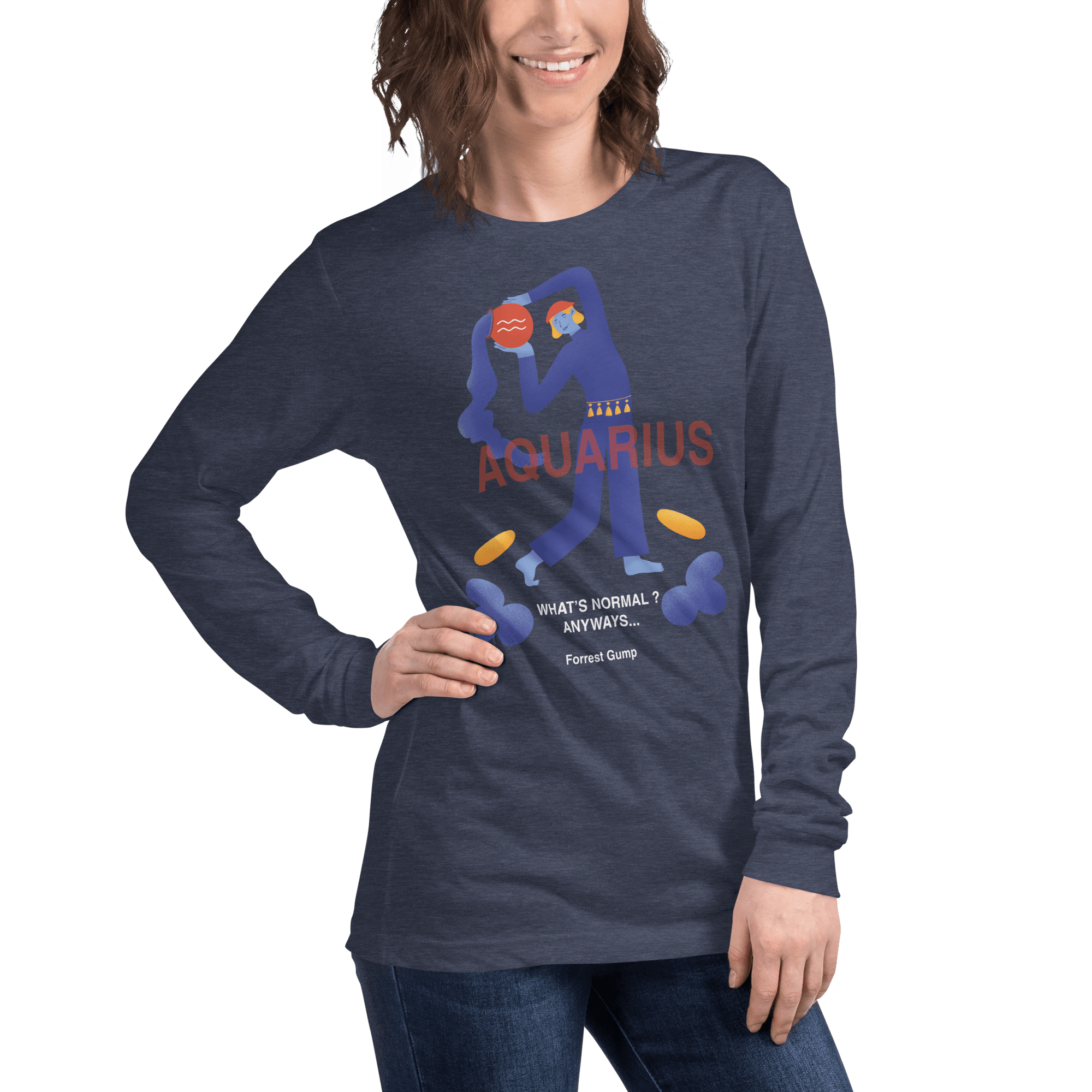 Aquarius Unisex Long Sleeve Tee - Forrest Gump Edition - 