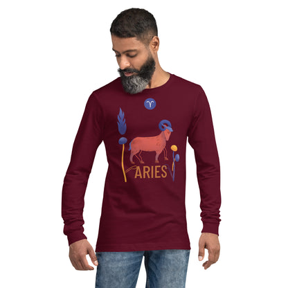 Aries Unisex Long Sleeve Tee Raw