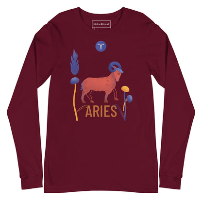 Aries Unisex Long Sleeve Tee Raw