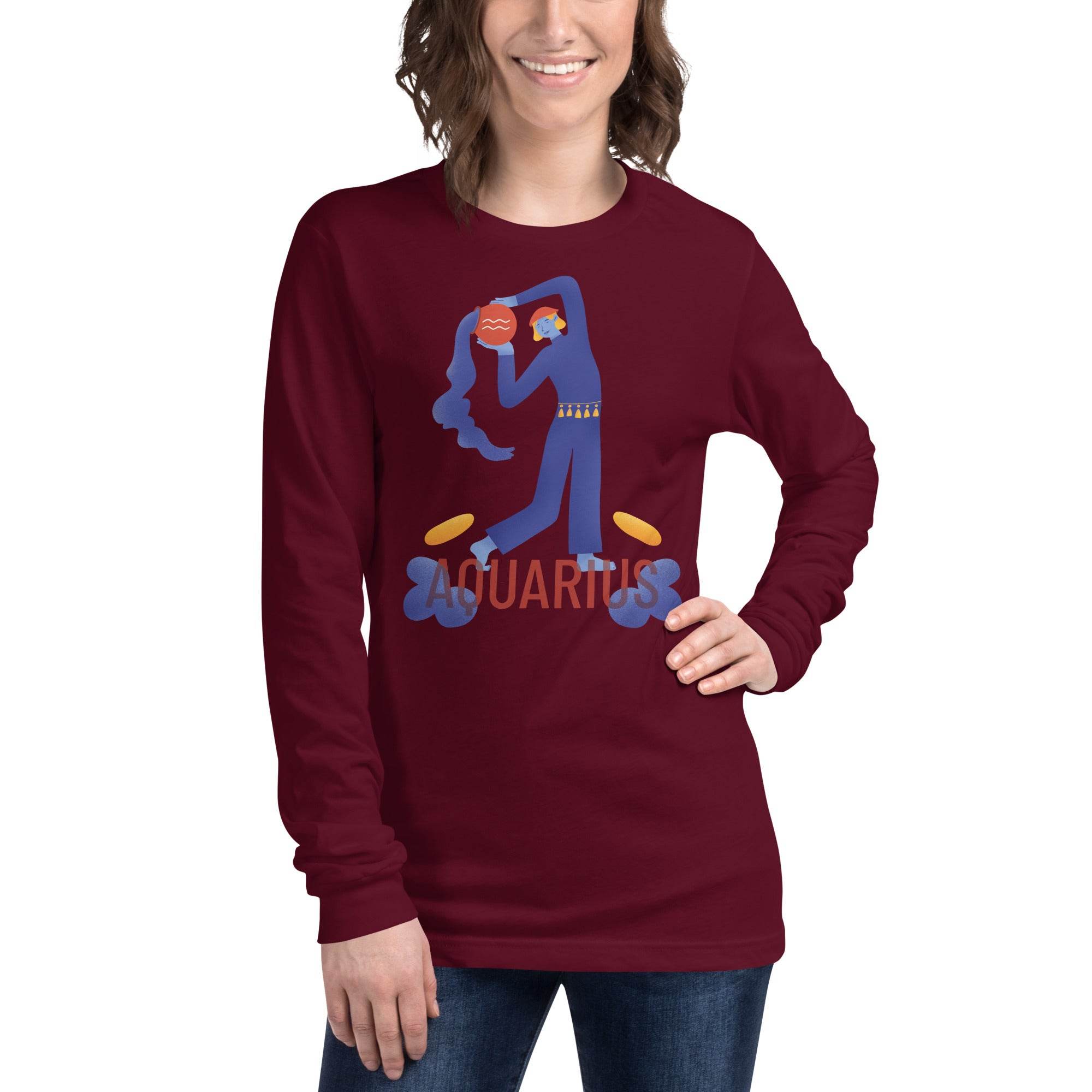 Aquarius Unisex Long Sleeve Tee - Raw Edition - 