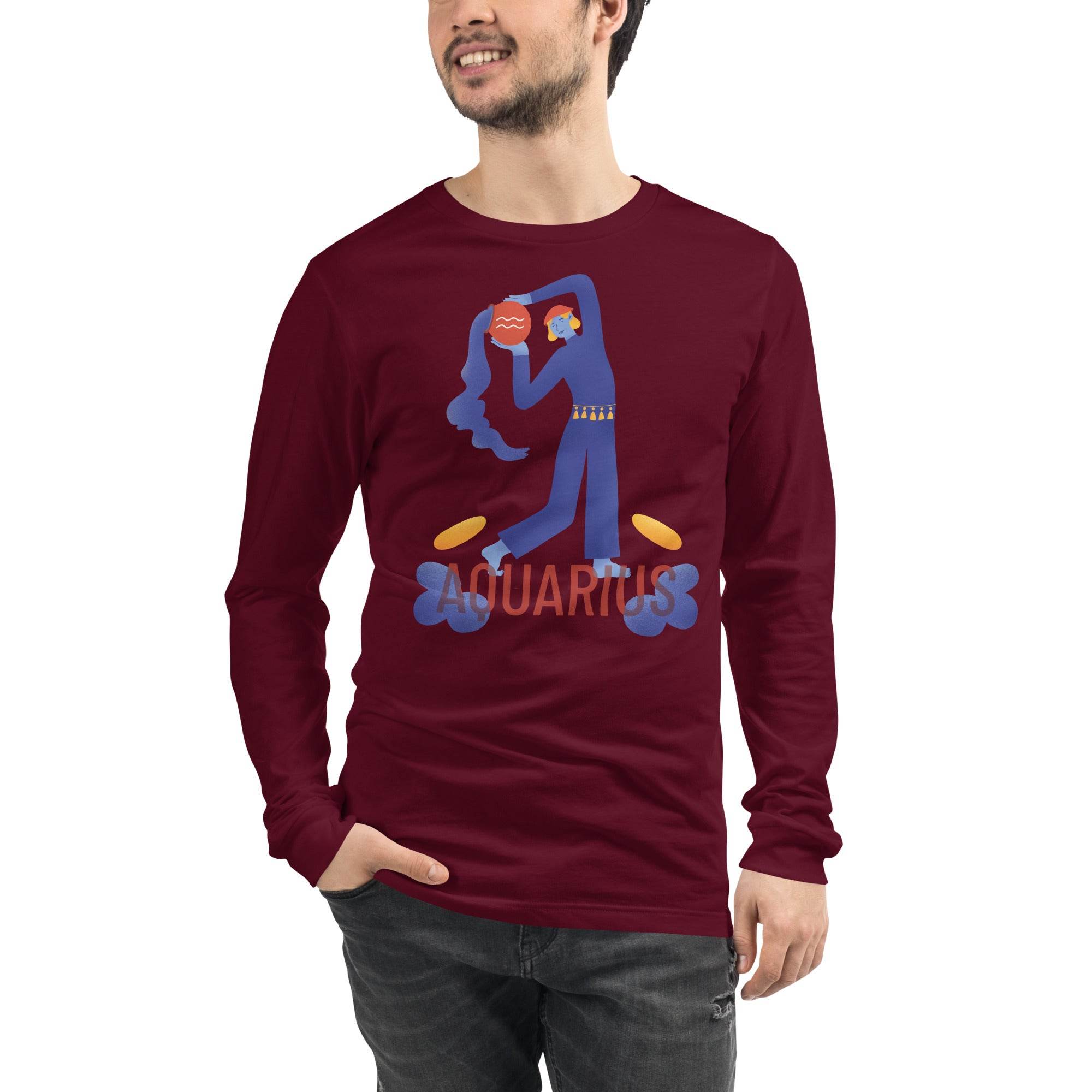 Aquarius Unisex Long Sleeve Tee - Raw Edition - 