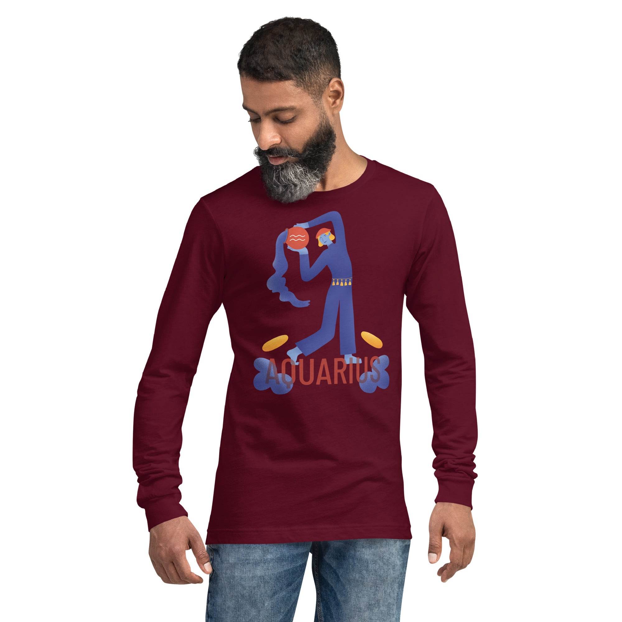 Aquarius Unisex Long Sleeve Tee - Raw Edition - 