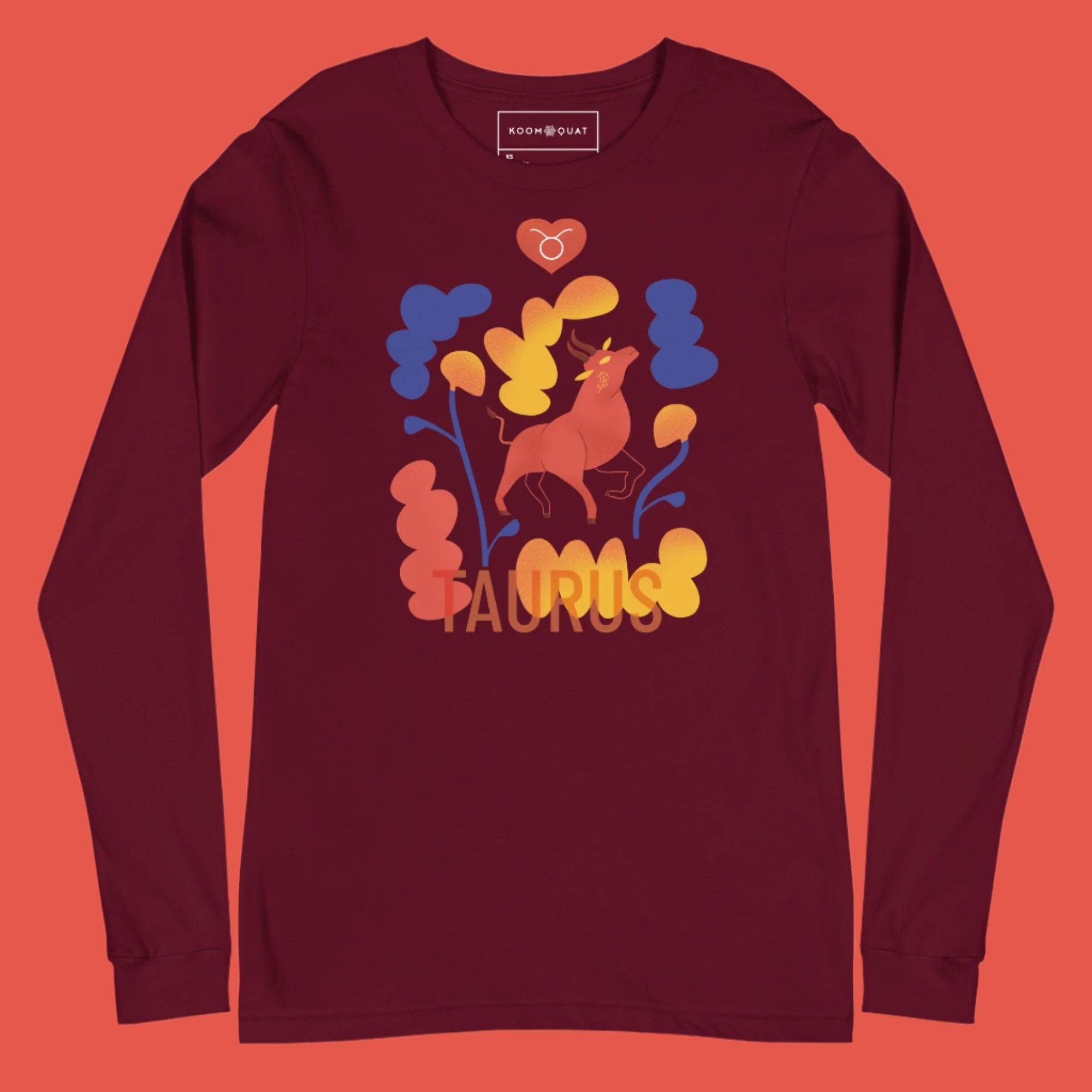 TAURUS Unisex Long Sleeve Tee Raw - 