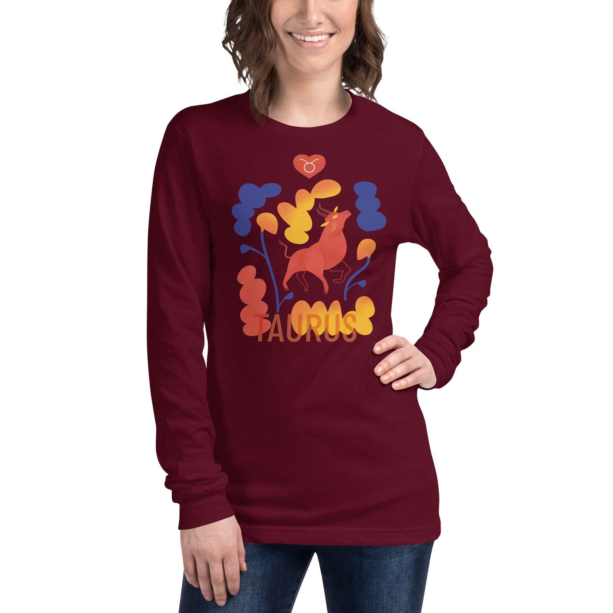 TAURUS Unisex Long Sleeve Tee Raw - 
