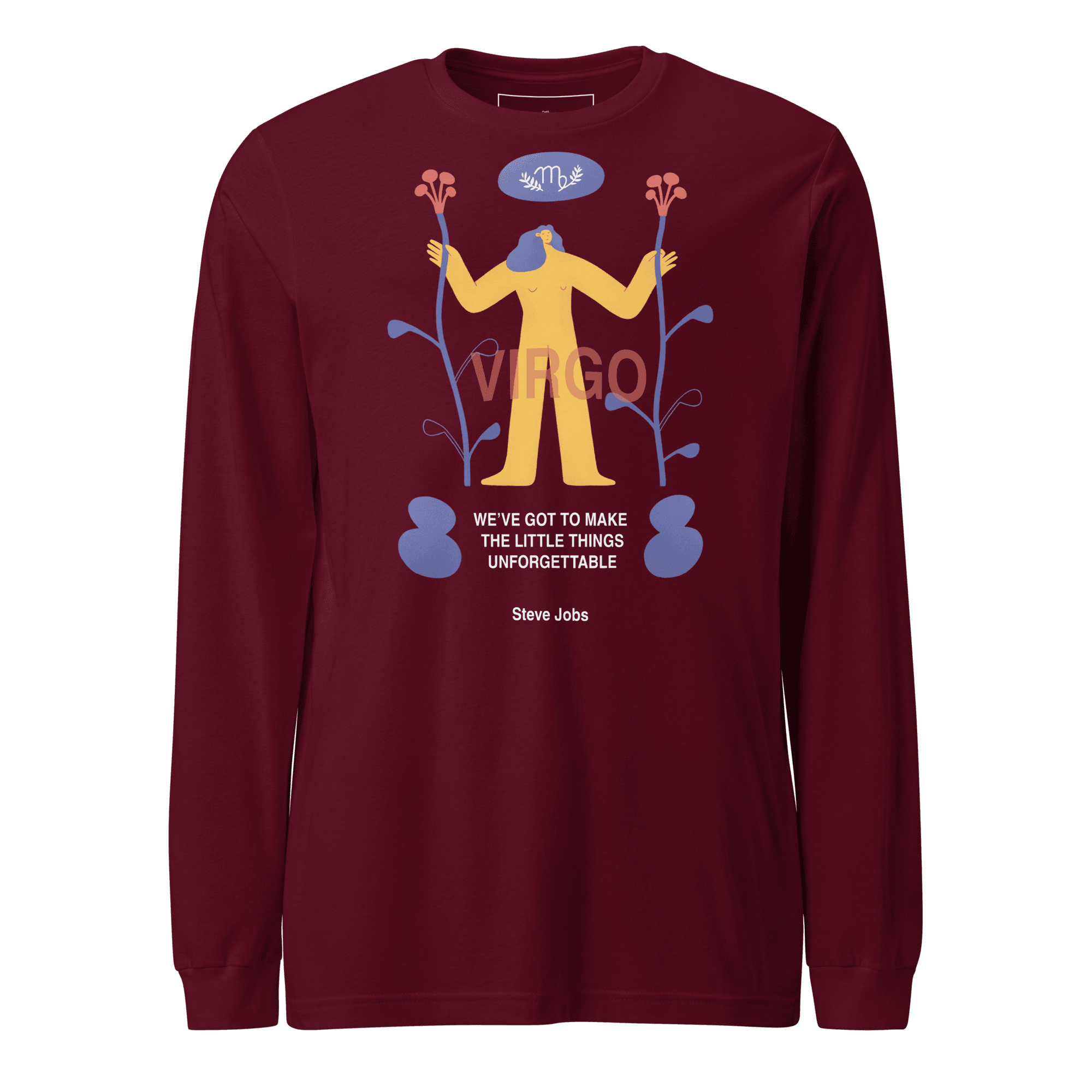 VIRGO Unisex Long Sleeve Tee Steve Jobs Edition - 