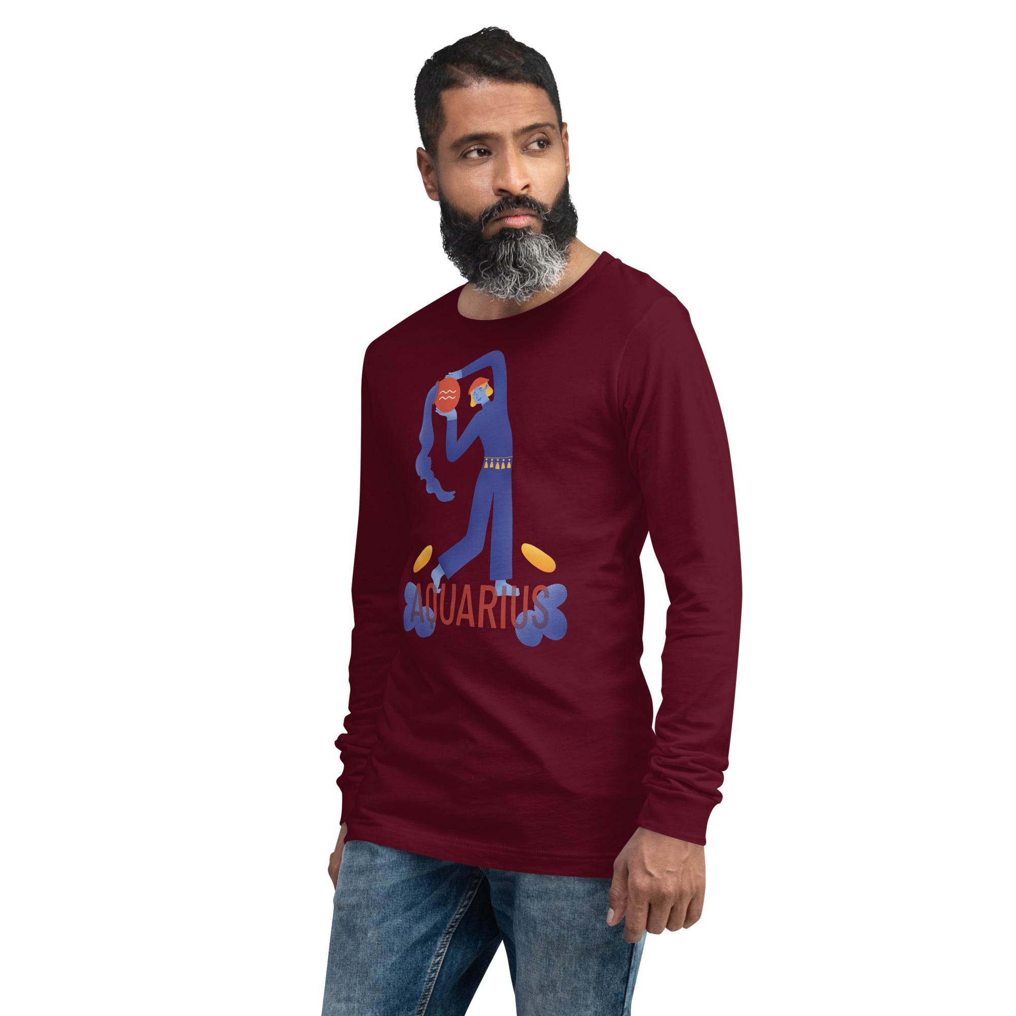 Aquarius Unisex Long Sleeve Tee - Raw Edition - 