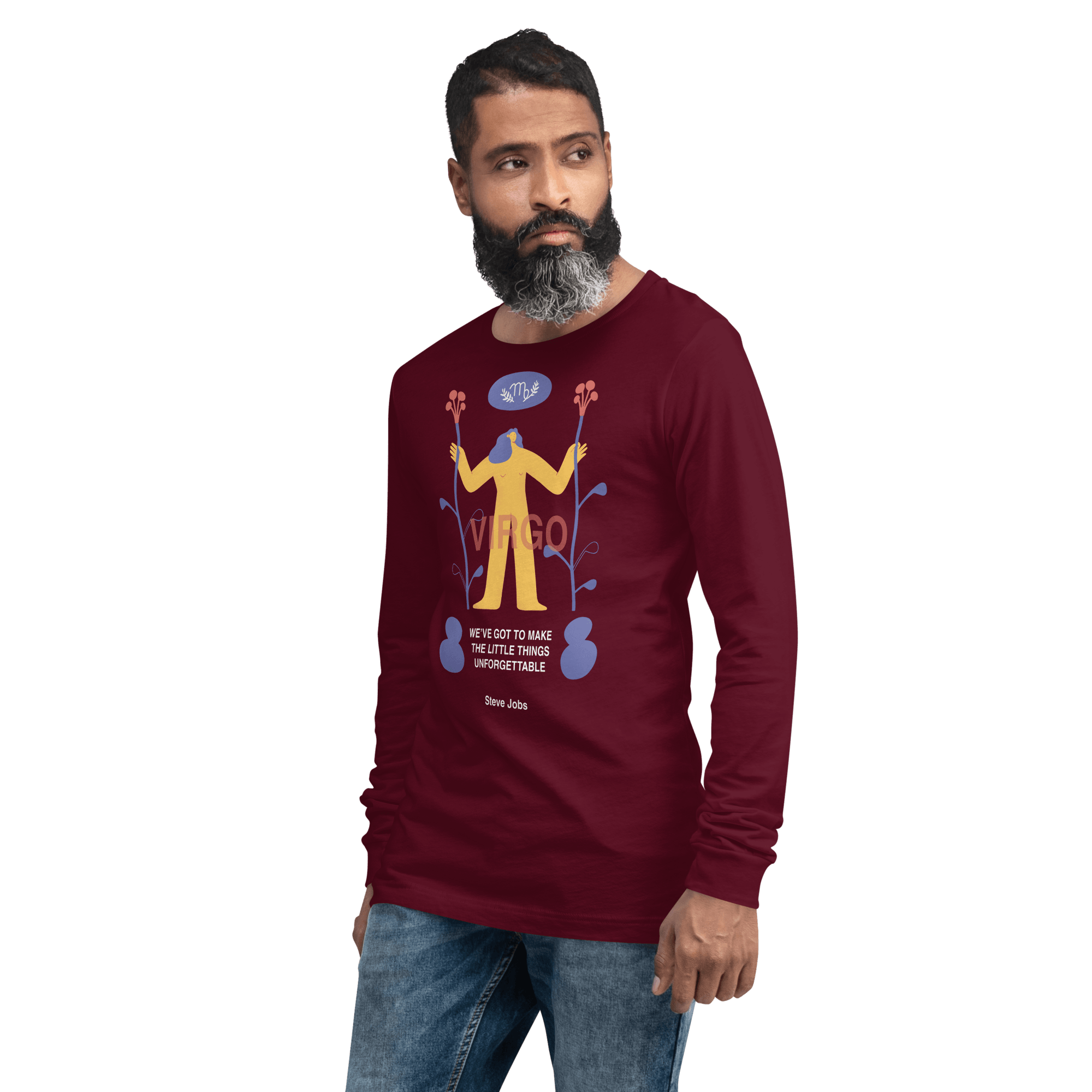 VIRGO Unisex Long Sleeve Tee Steve Jobs Edition - 