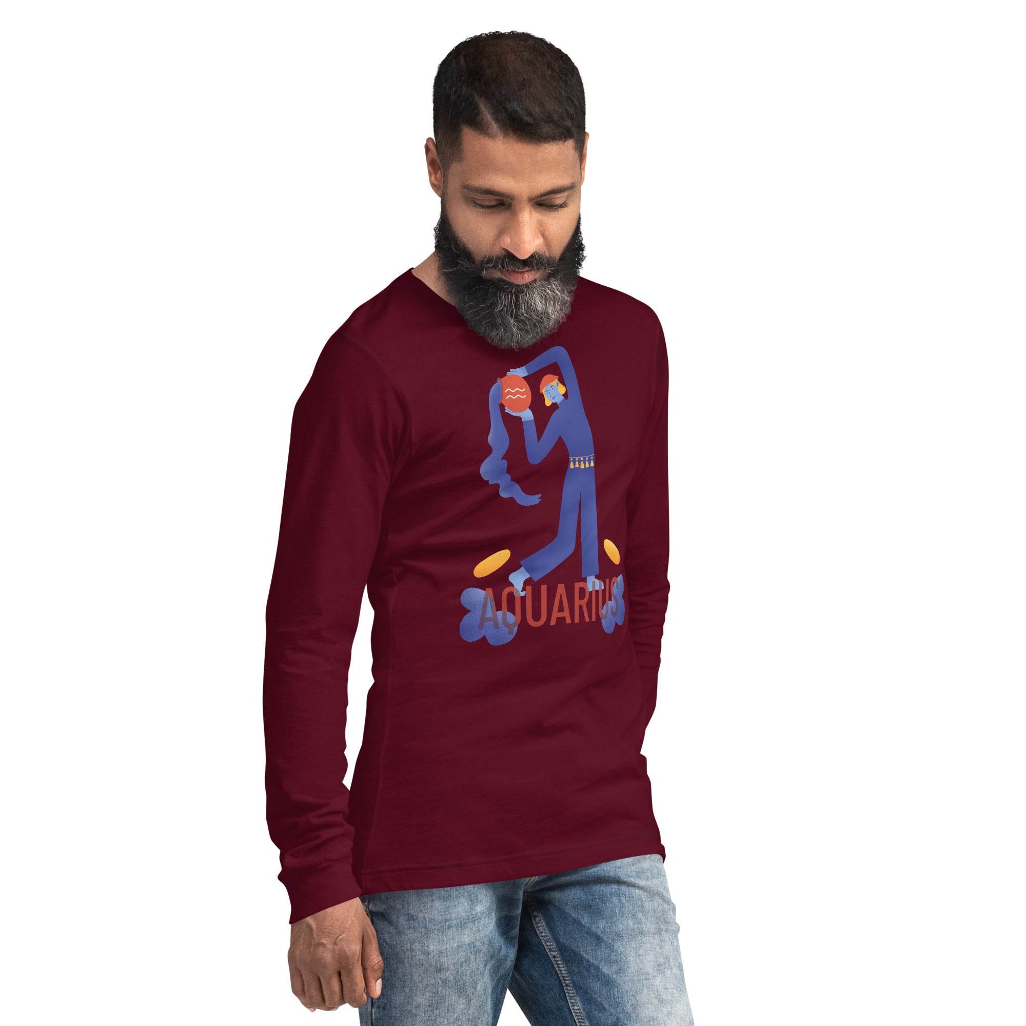 Aquarius Unisex Long Sleeve Tee - Raw Edition - 