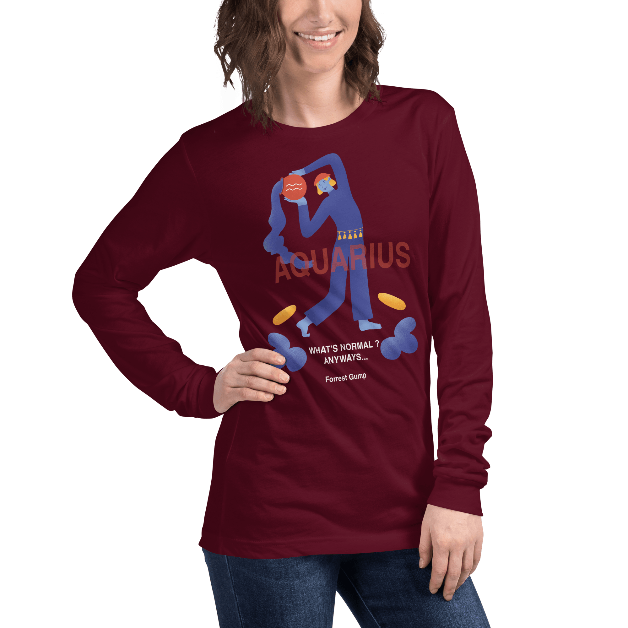 Aquarius Unisex Long Sleeve Tee - Forrest Gump Edition - 