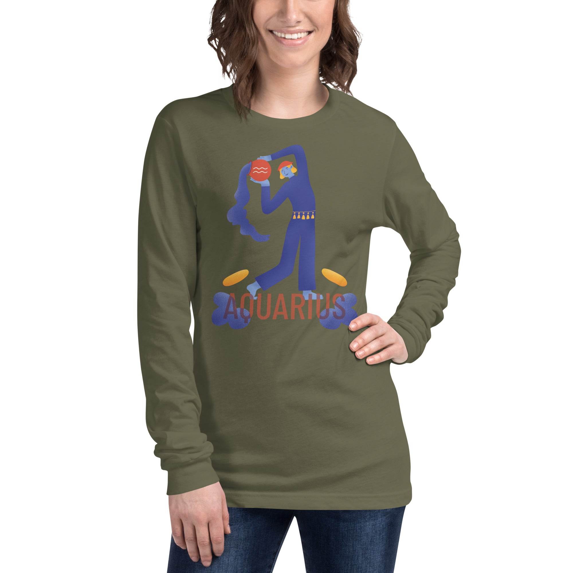 Aquarius Unisex Long Sleeve Tee - Raw Edition - 