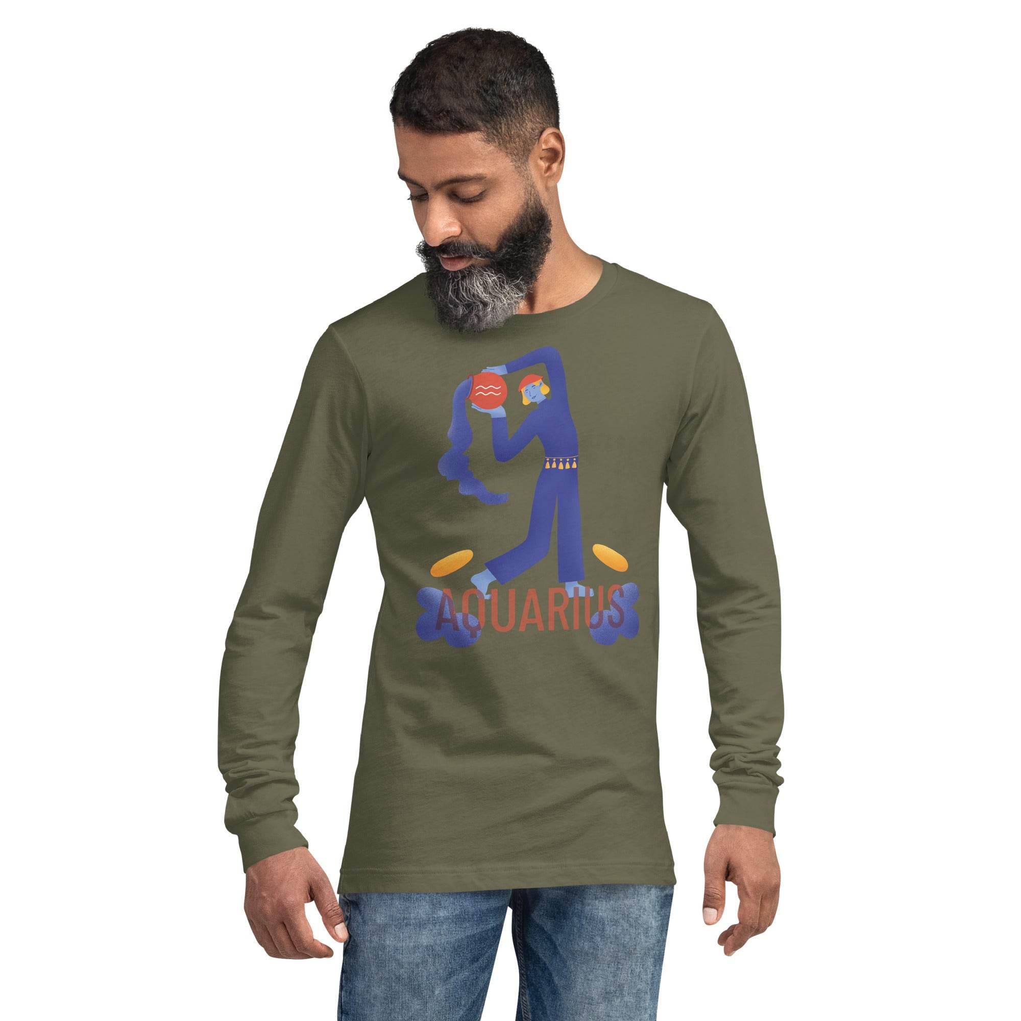 Aquarius Unisex Long Sleeve Tee - Raw Edition - 