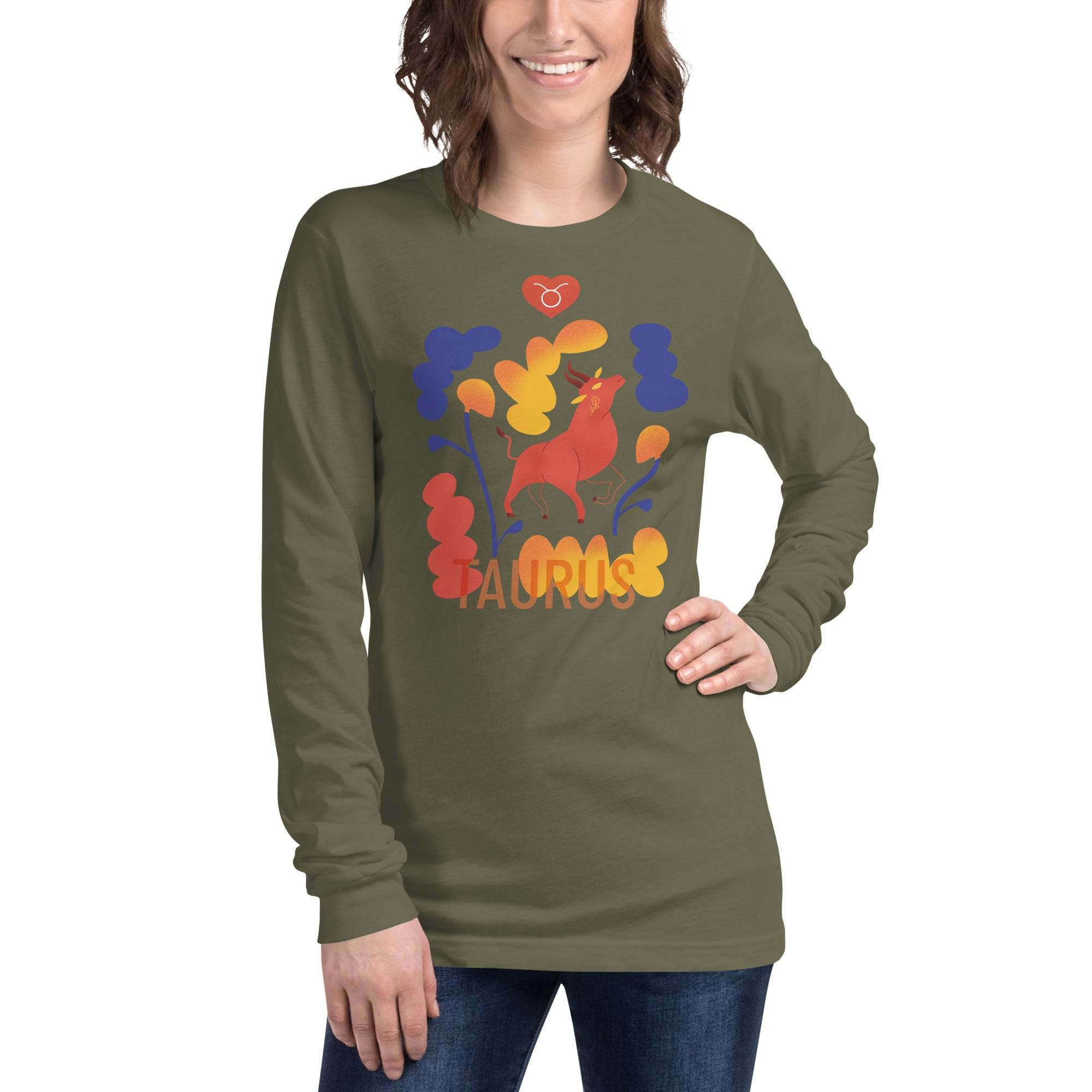 TAURUS Unisex Long Sleeve Tee Raw - 