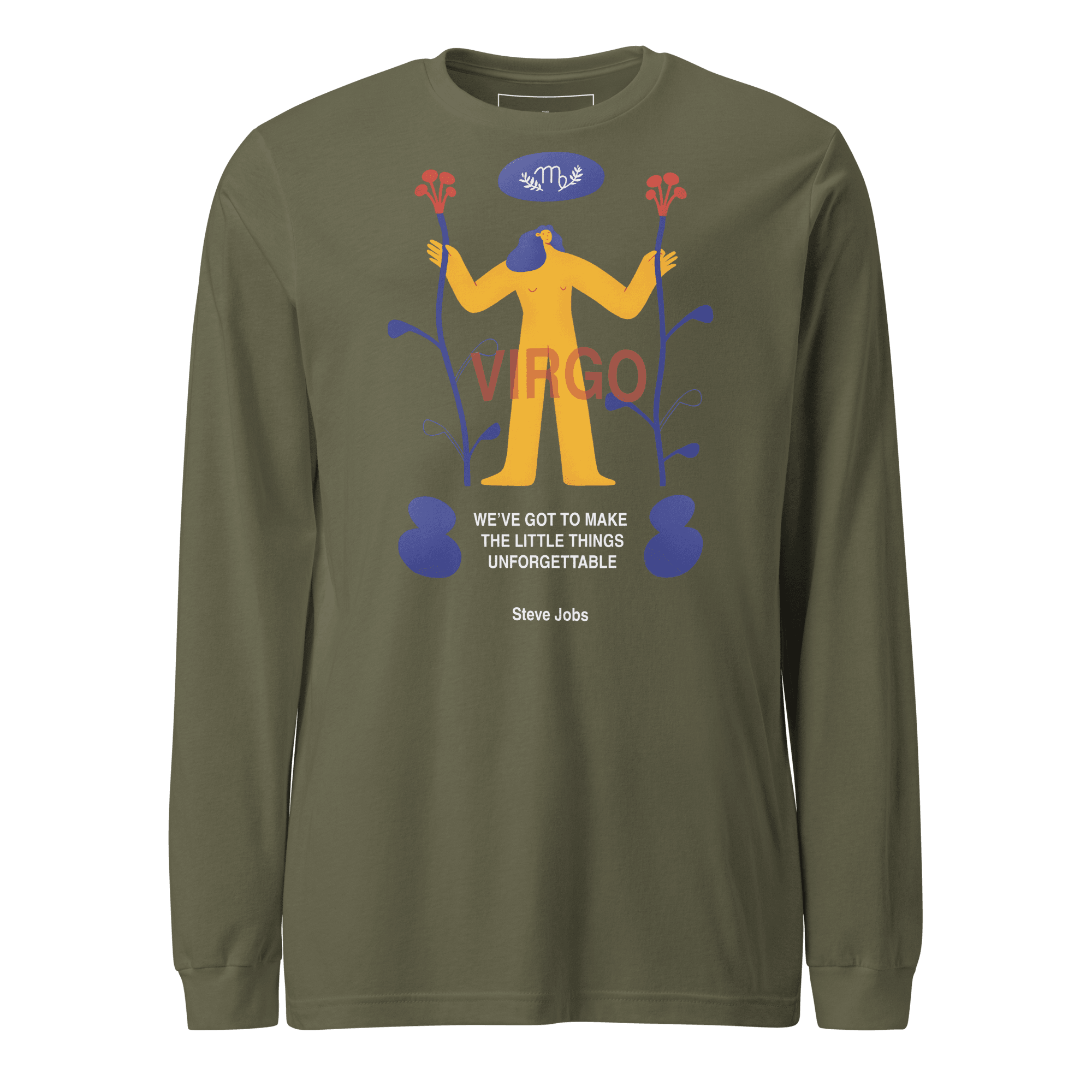 VIRGO Unisex Long Sleeve Tee Steve Jobs Edition - 