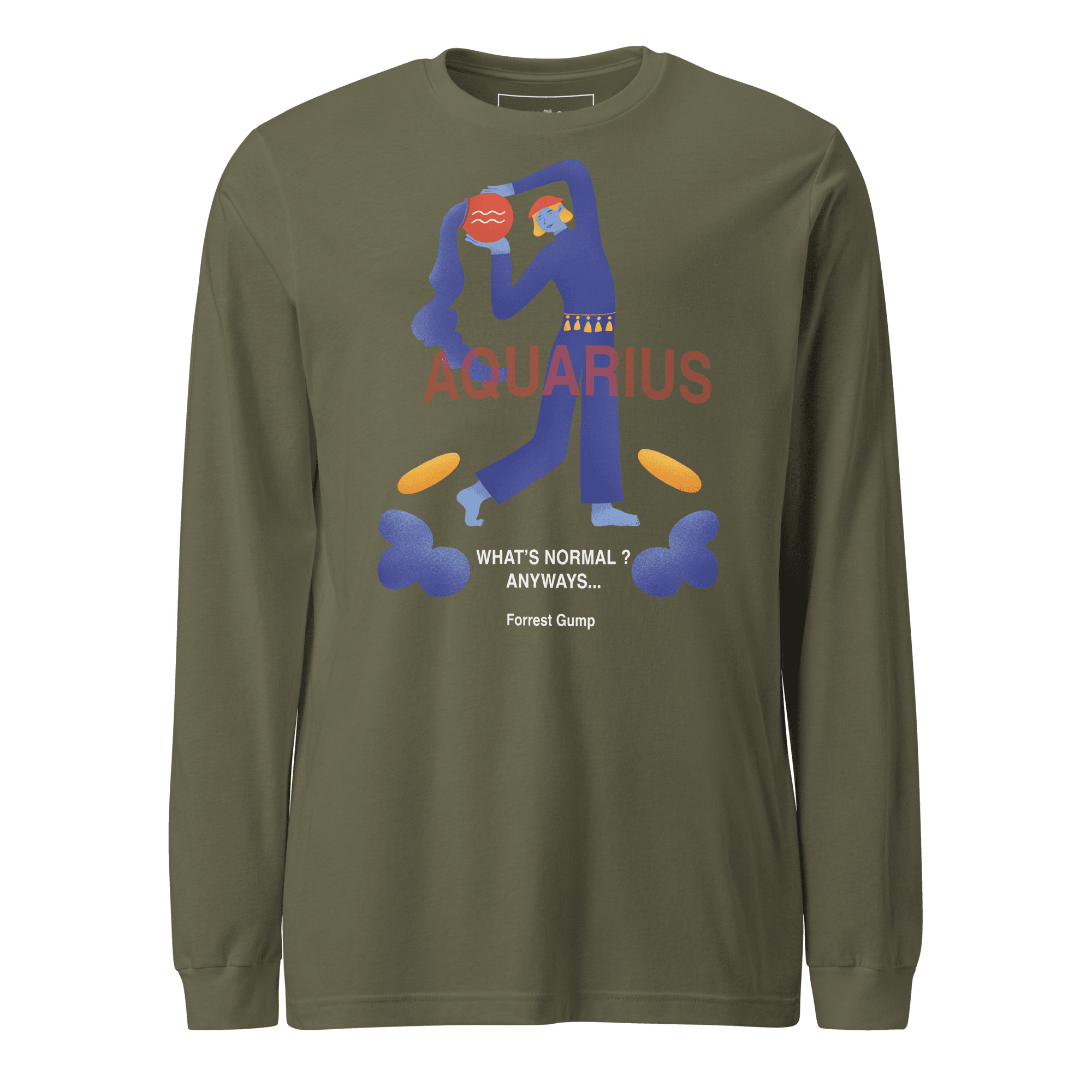Aquarius Unisex Long Sleeve Tee - Forrest Gump Edition - 