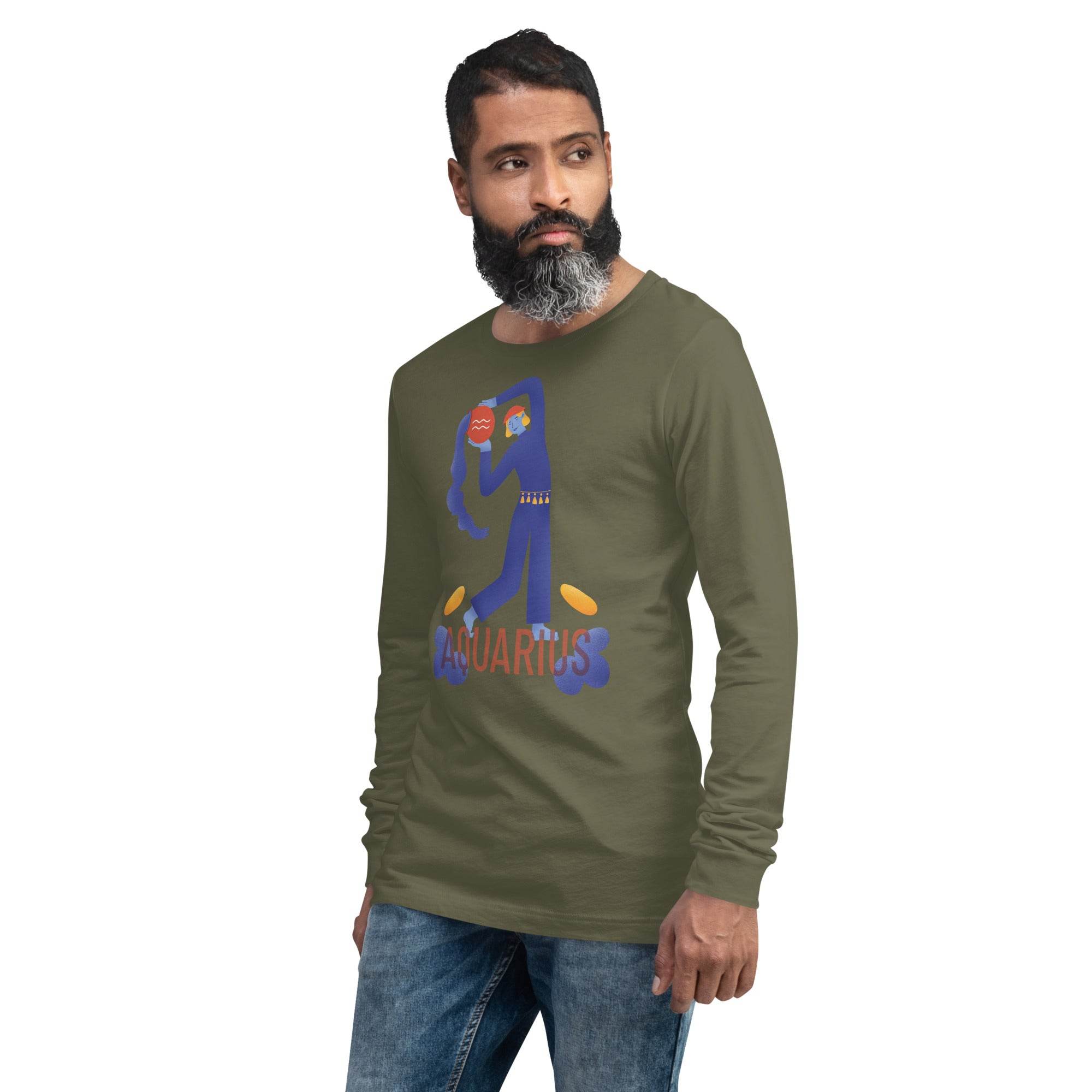 Aquarius Unisex Long Sleeve Tee - Raw Edition - 