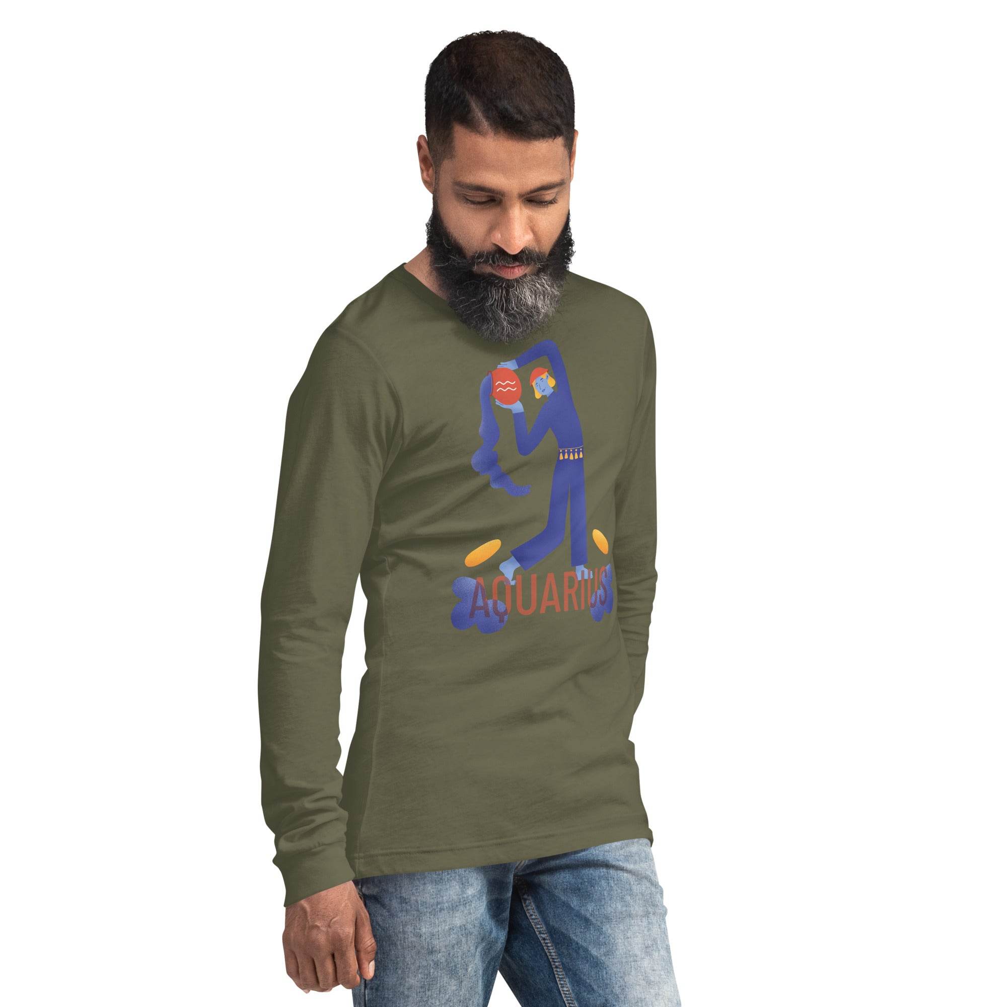 Aquarius Unisex Long Sleeve Tee - Raw Edition - 
