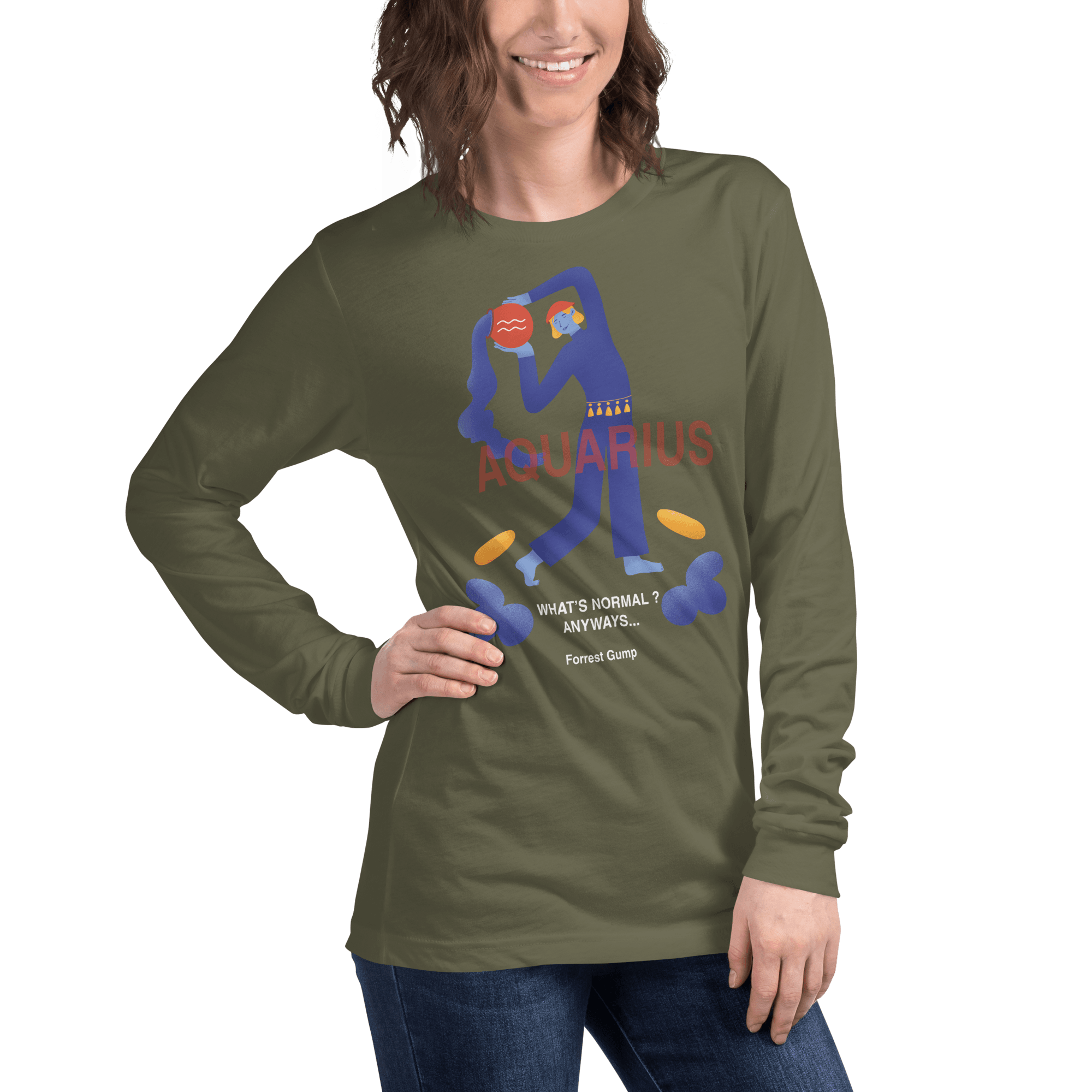 Aquarius Unisex Long Sleeve Tee - Forrest Gump Edition - 