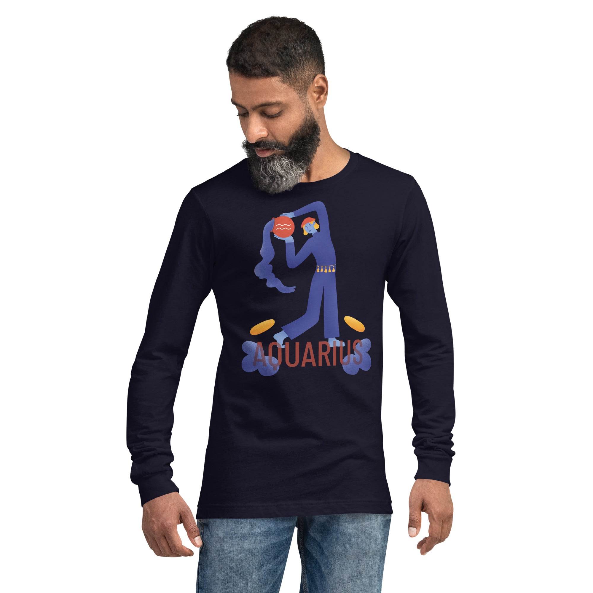 Aquarius Unisex Long Sleeve Tee - Raw Edition - 