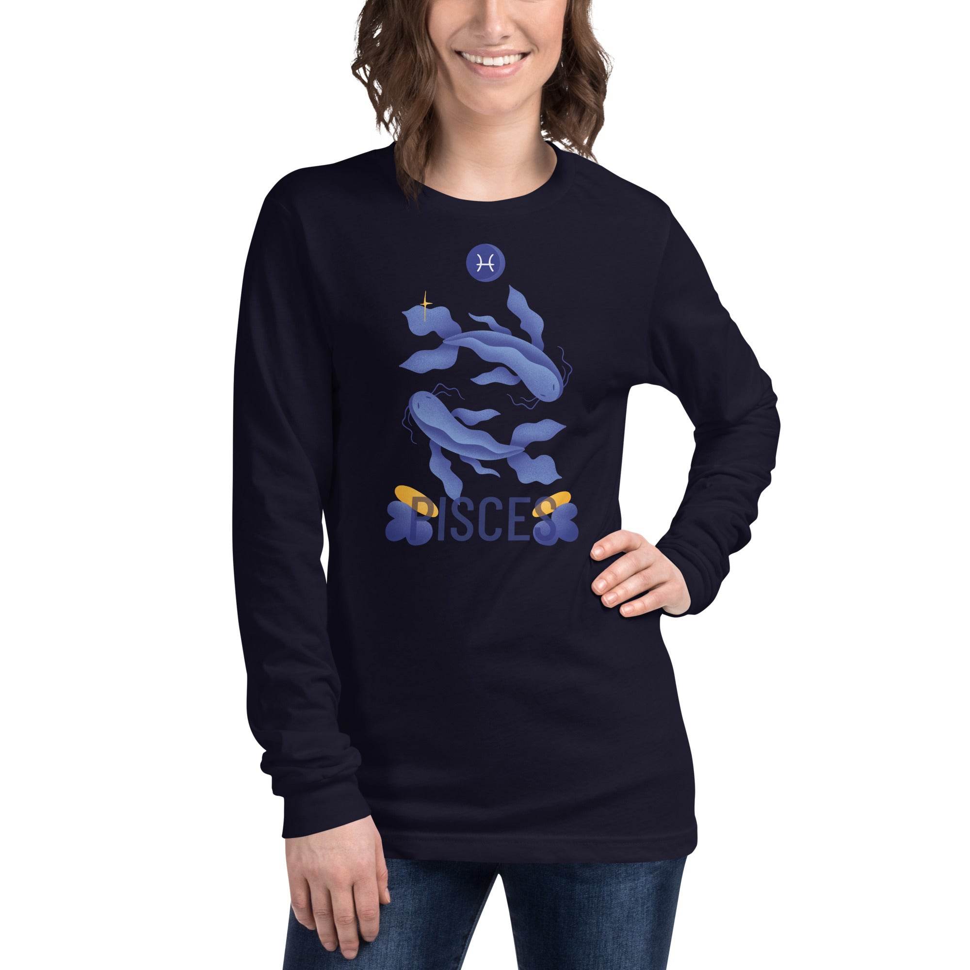Pisces Unisex Long Sleeve Tee - Raw Edition - 