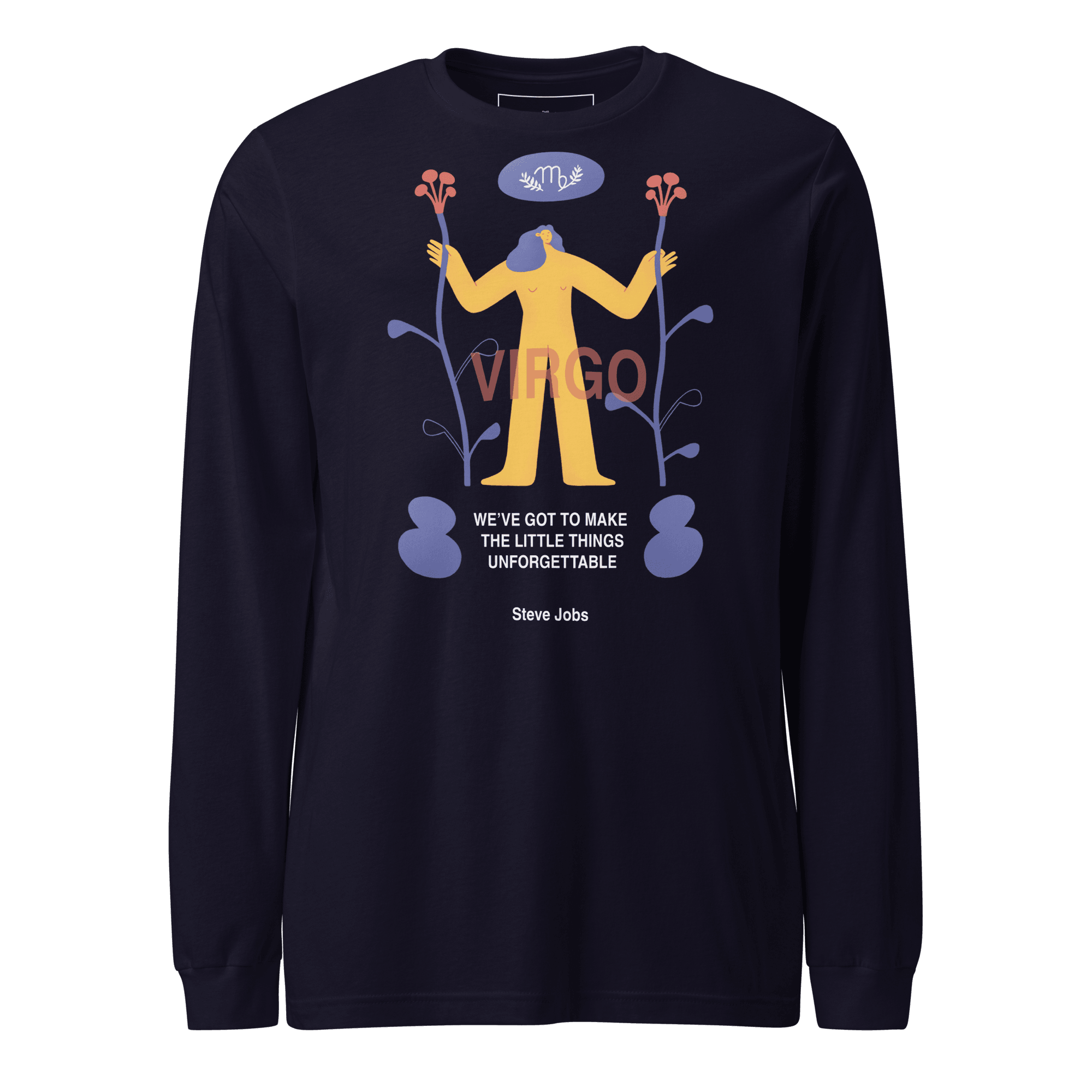 VIRGO Unisex Long Sleeve Tee Steve Jobs Edition - 