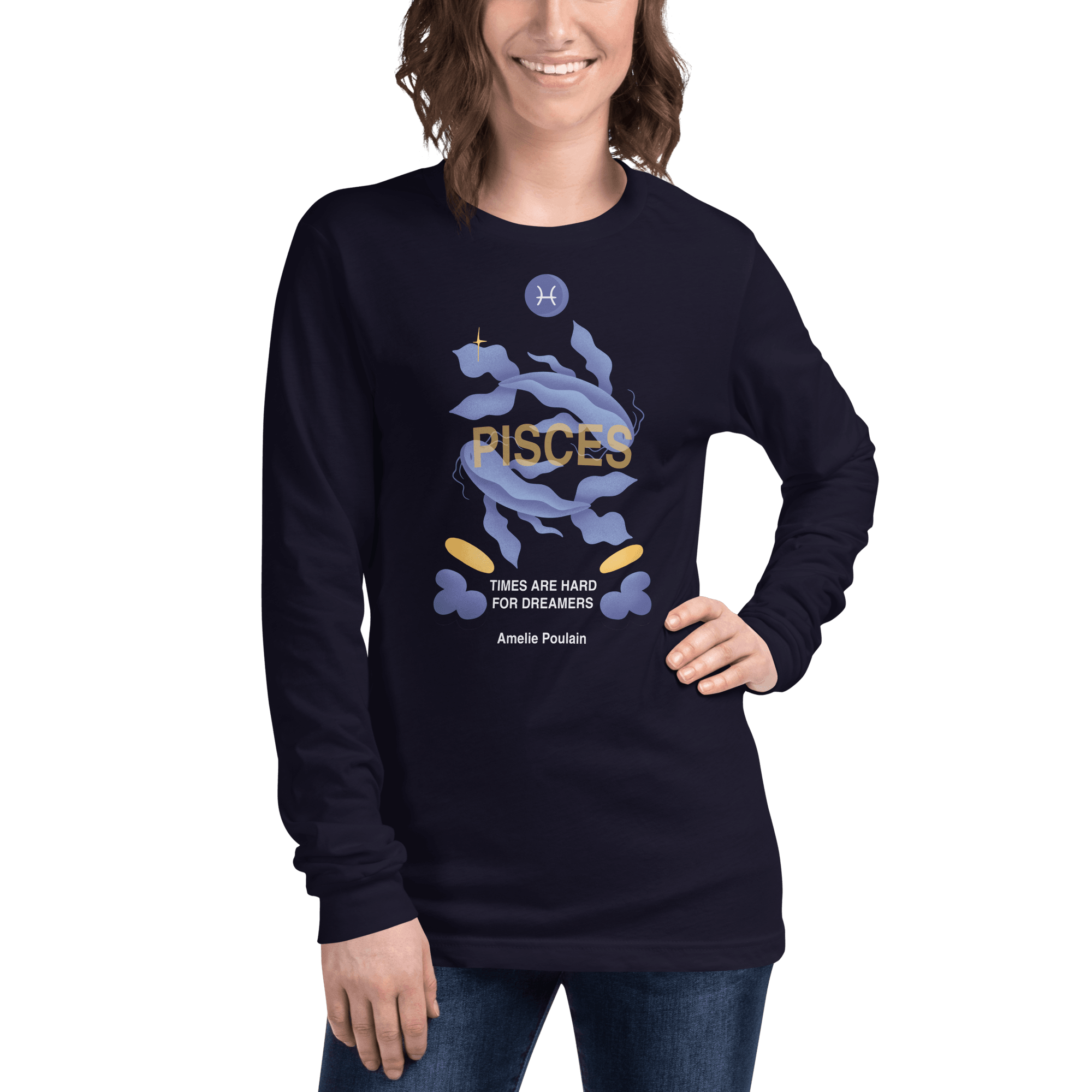 Pisces Unisex Long Sleeve Tee - Amelie Poulain Edition - 