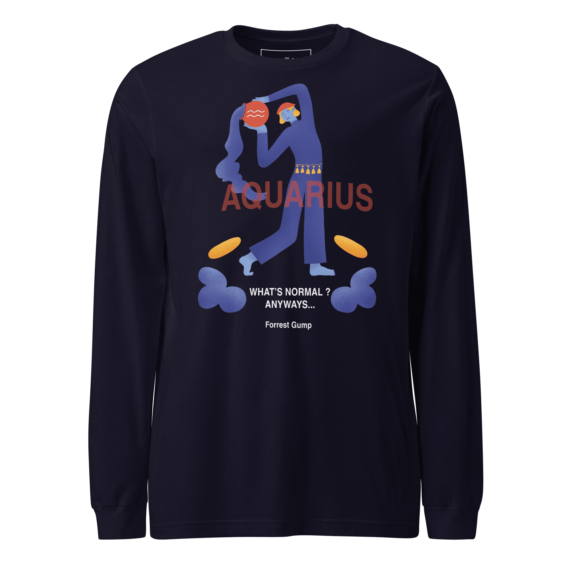 Aquarius Unisex Long Sleeve Tee - Forrest Gump Edition - 