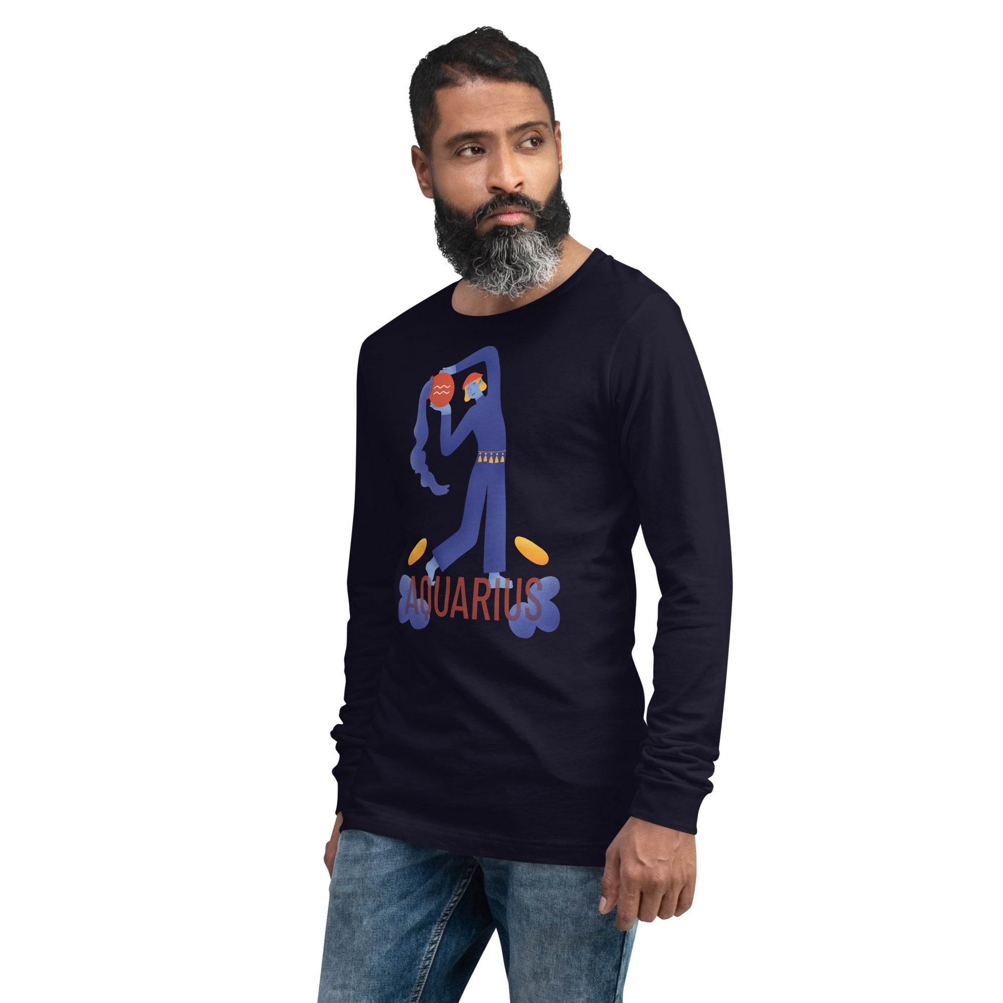 Aquarius Unisex Long Sleeve Tee - Raw Edition - 