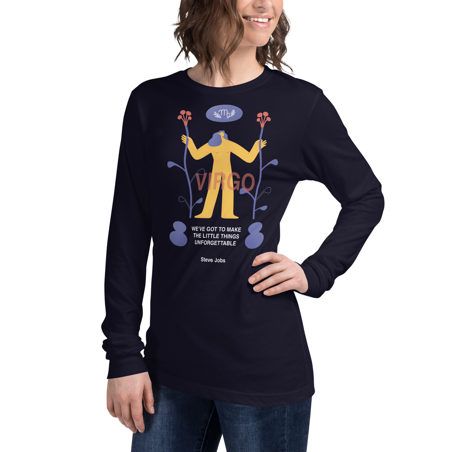 VIRGO Unisex Long Sleeve Tee Steve Jobs Edition