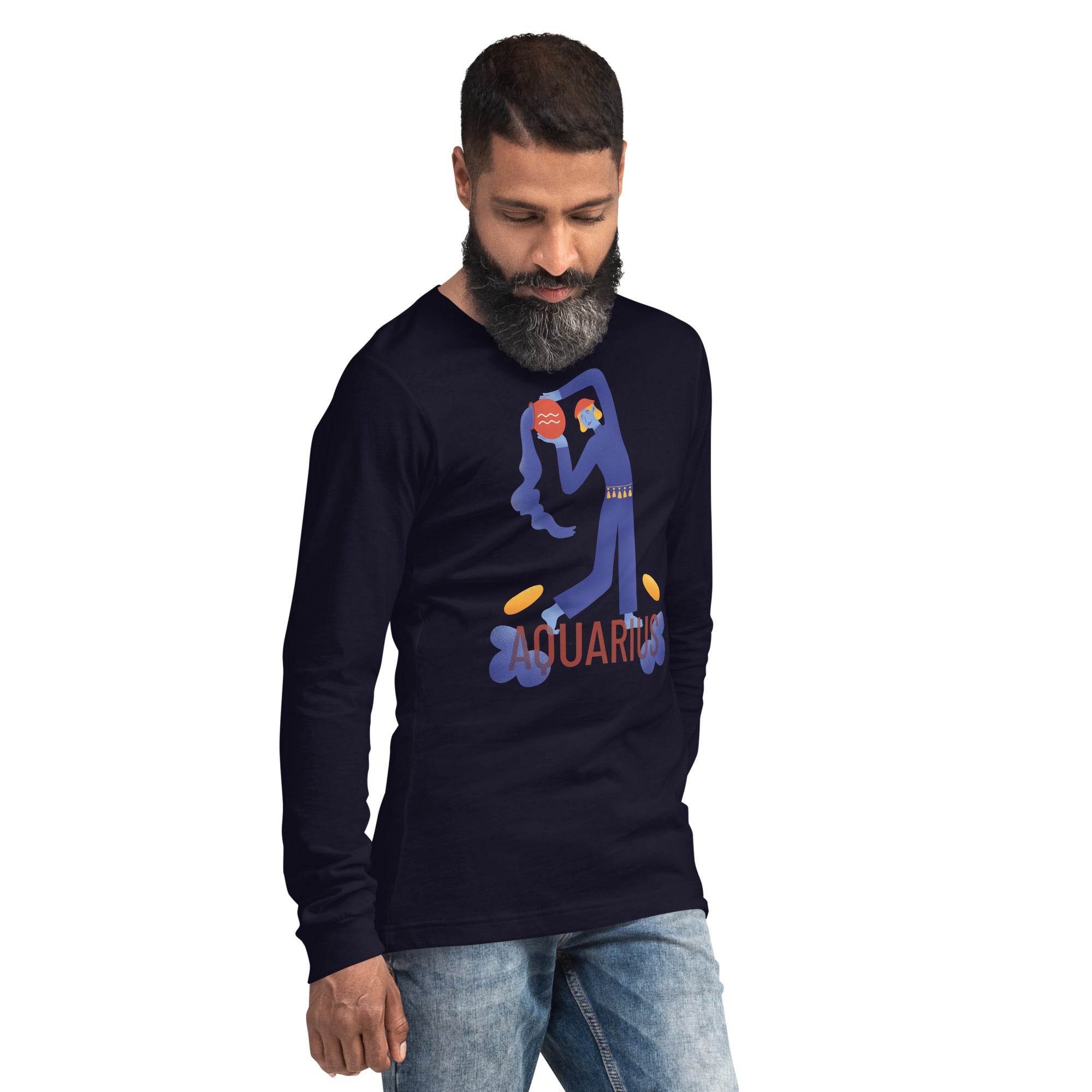 Aquarius Unisex Long Sleeve Tee - Raw Edition - 