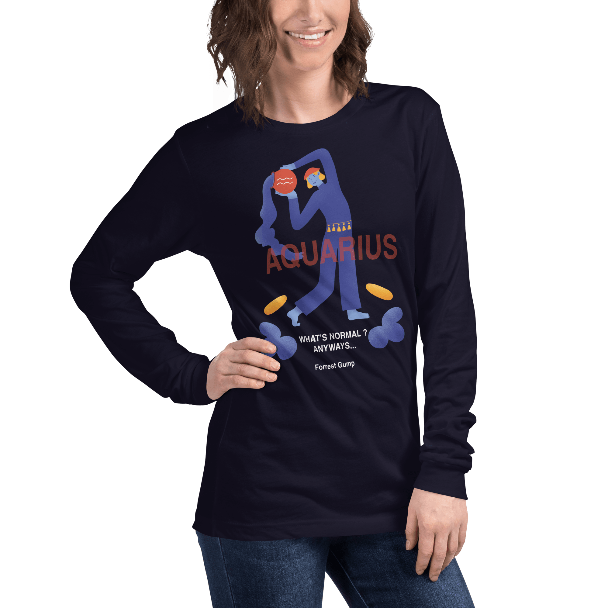 Aquarius Unisex Long Sleeve Tee - Forrest Gump Edition - 