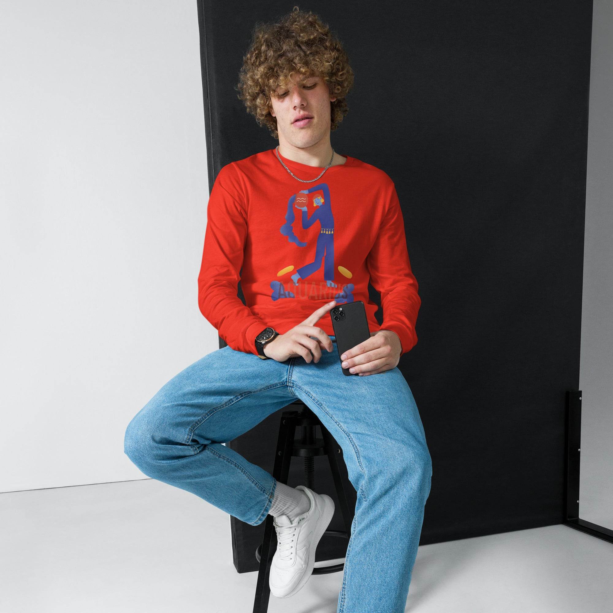 Aquarius Unisex Long Sleeve Tee - Raw Edition - 
