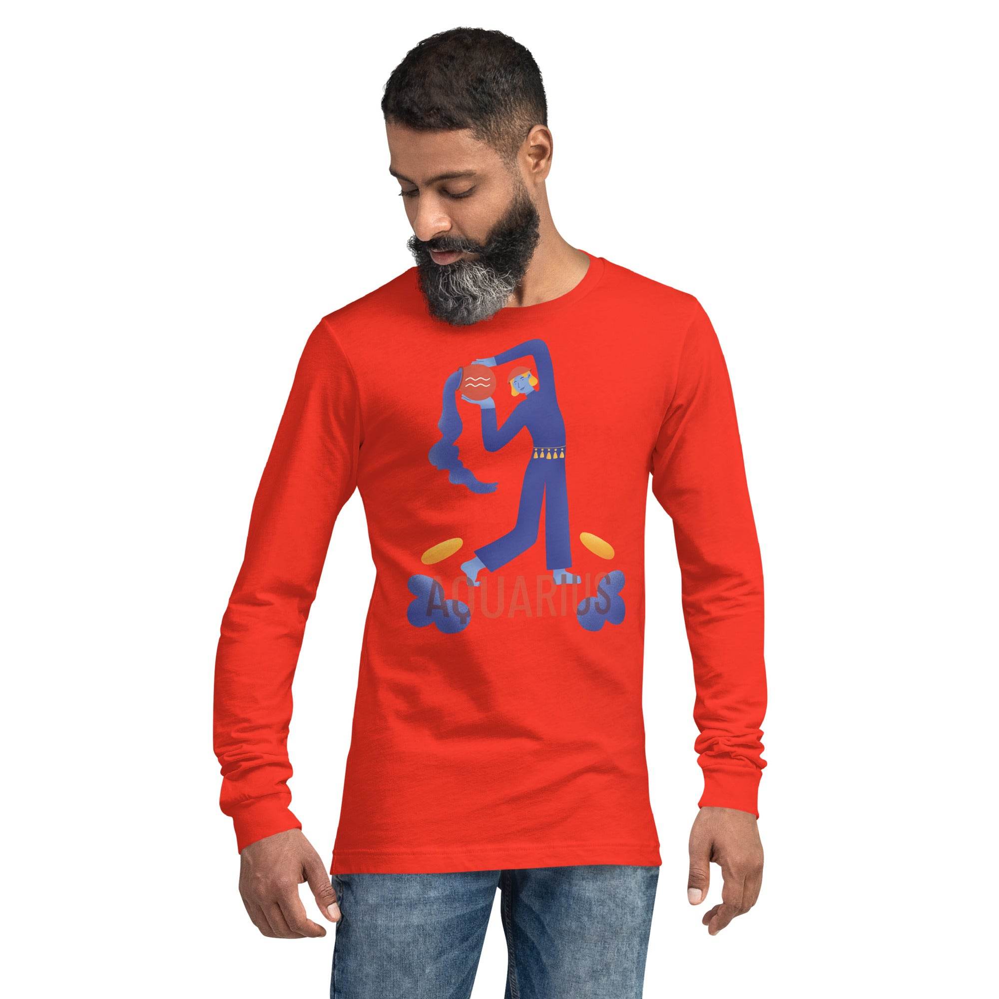 Aquarius Unisex Long Sleeve Tee - Raw Edition - 