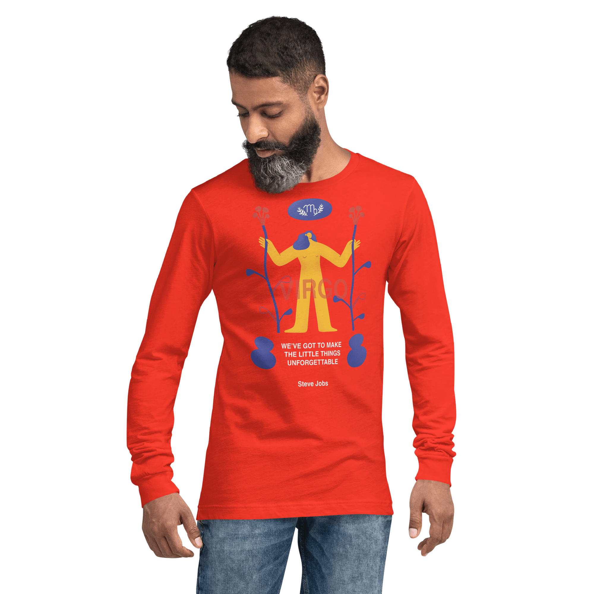 VIRGO Unisex Long Sleeve Tee Steve Jobs Edition - 