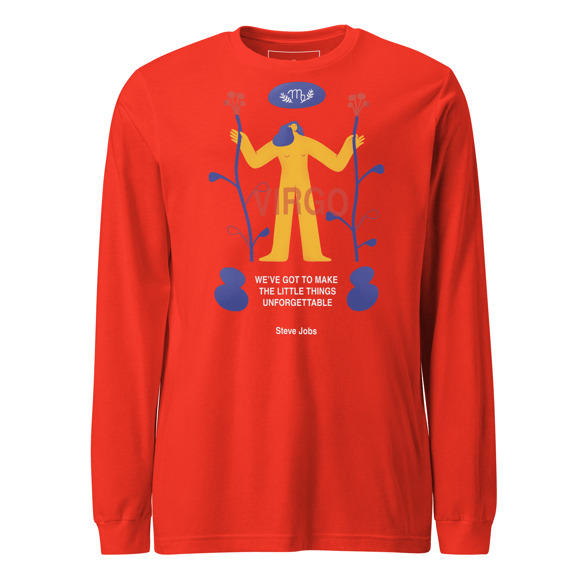 VIRGO Unisex Long Sleeve Tee Steve Jobs Edition - 