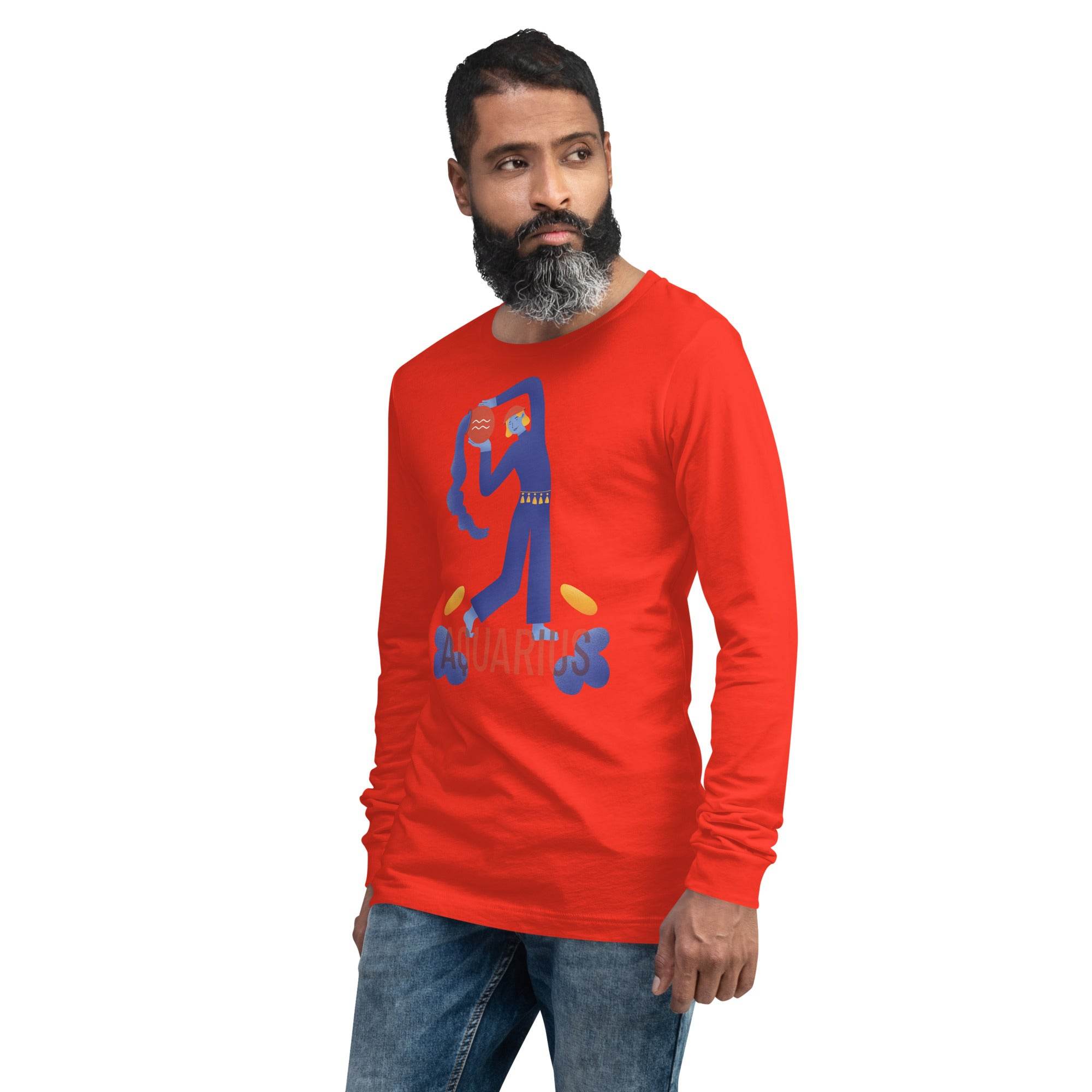 Aquarius Unisex Long Sleeve Tee - Raw Edition - 