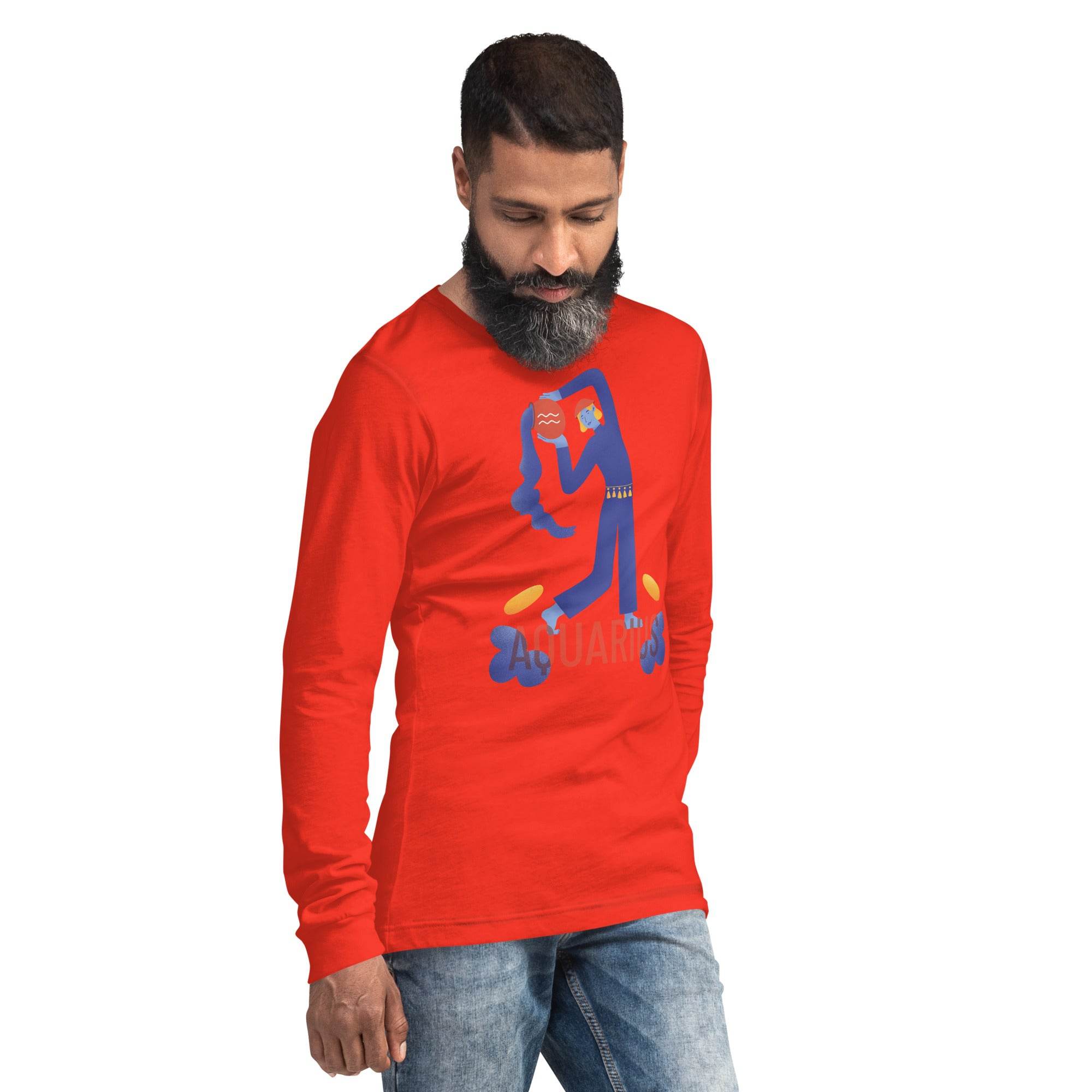 Aquarius Unisex Long Sleeve Tee - Raw Edition - 