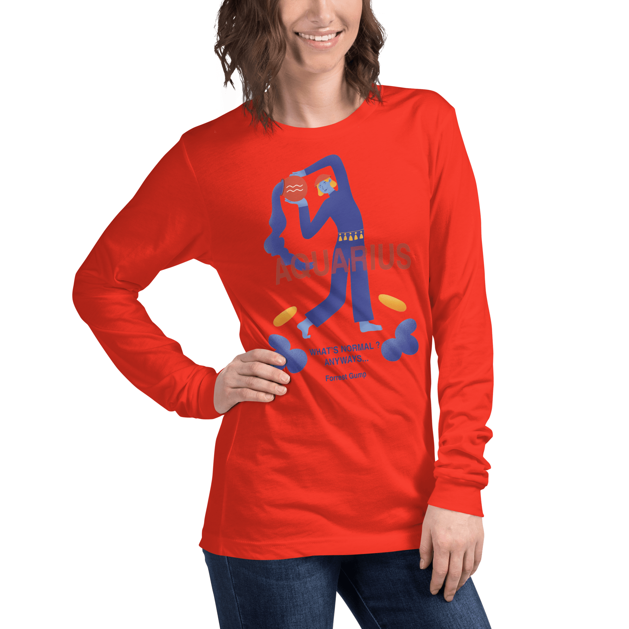 Aquarius Unisex Long Sleeve Tee - Forrest Gump Edition - 