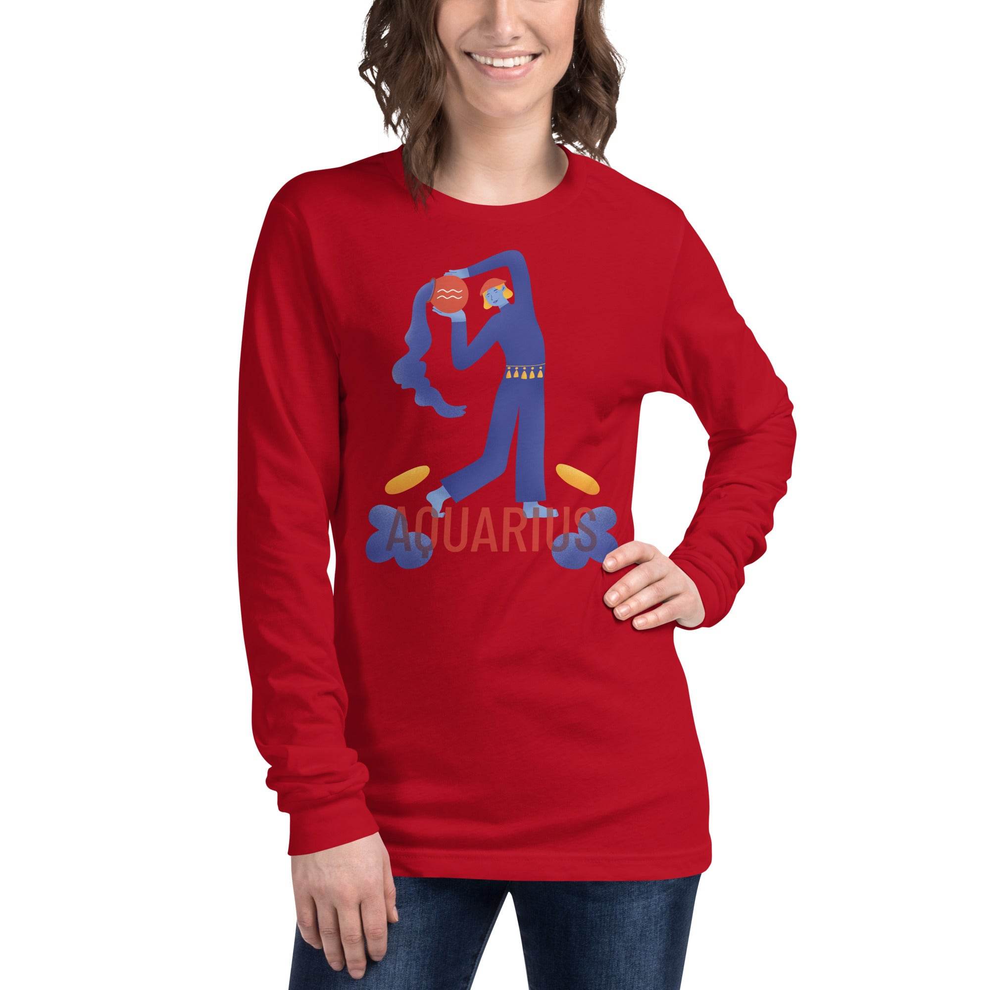 Aquarius Unisex Long Sleeve Tee - Raw Edition - 