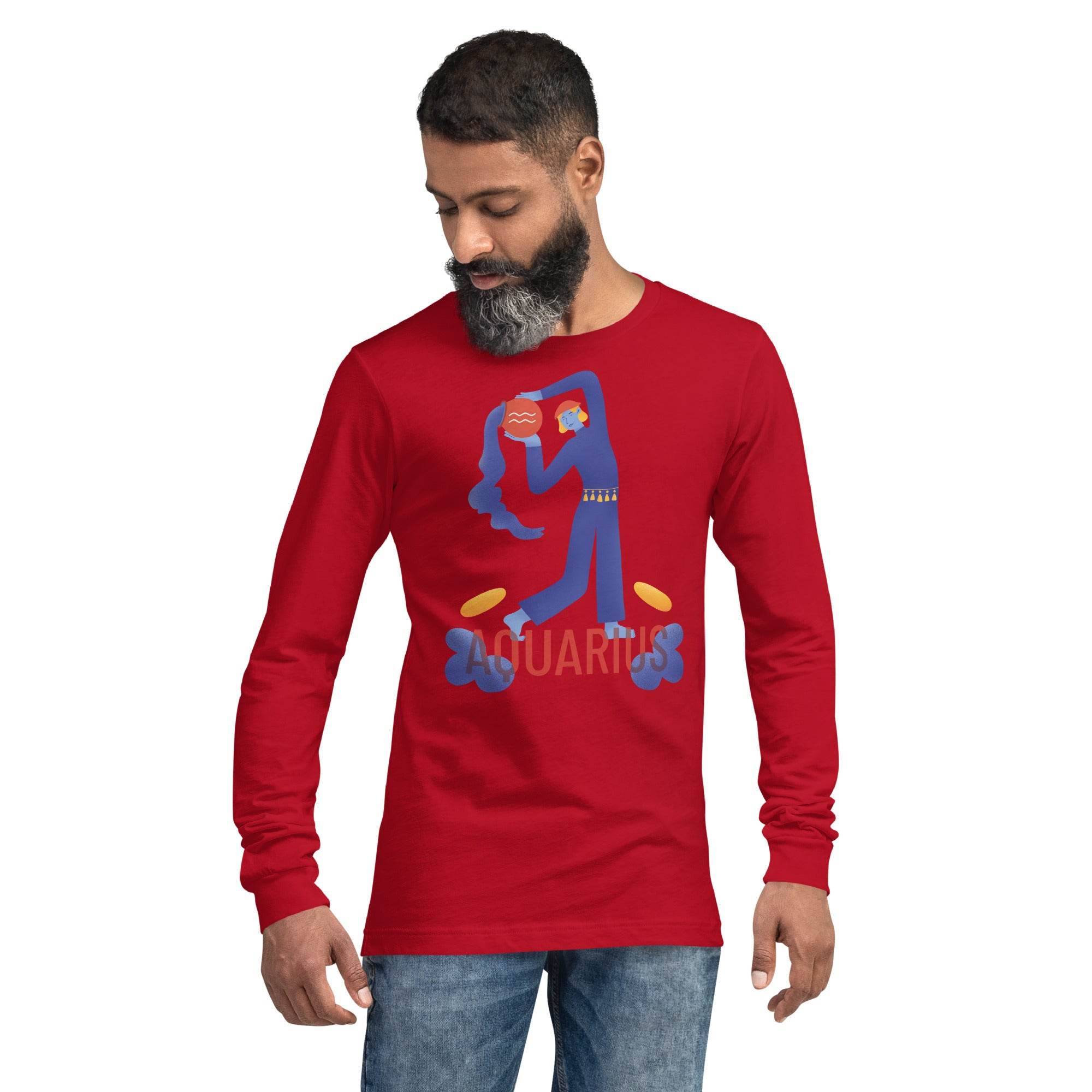 Aquarius Unisex Long Sleeve Tee - Raw Edition - 