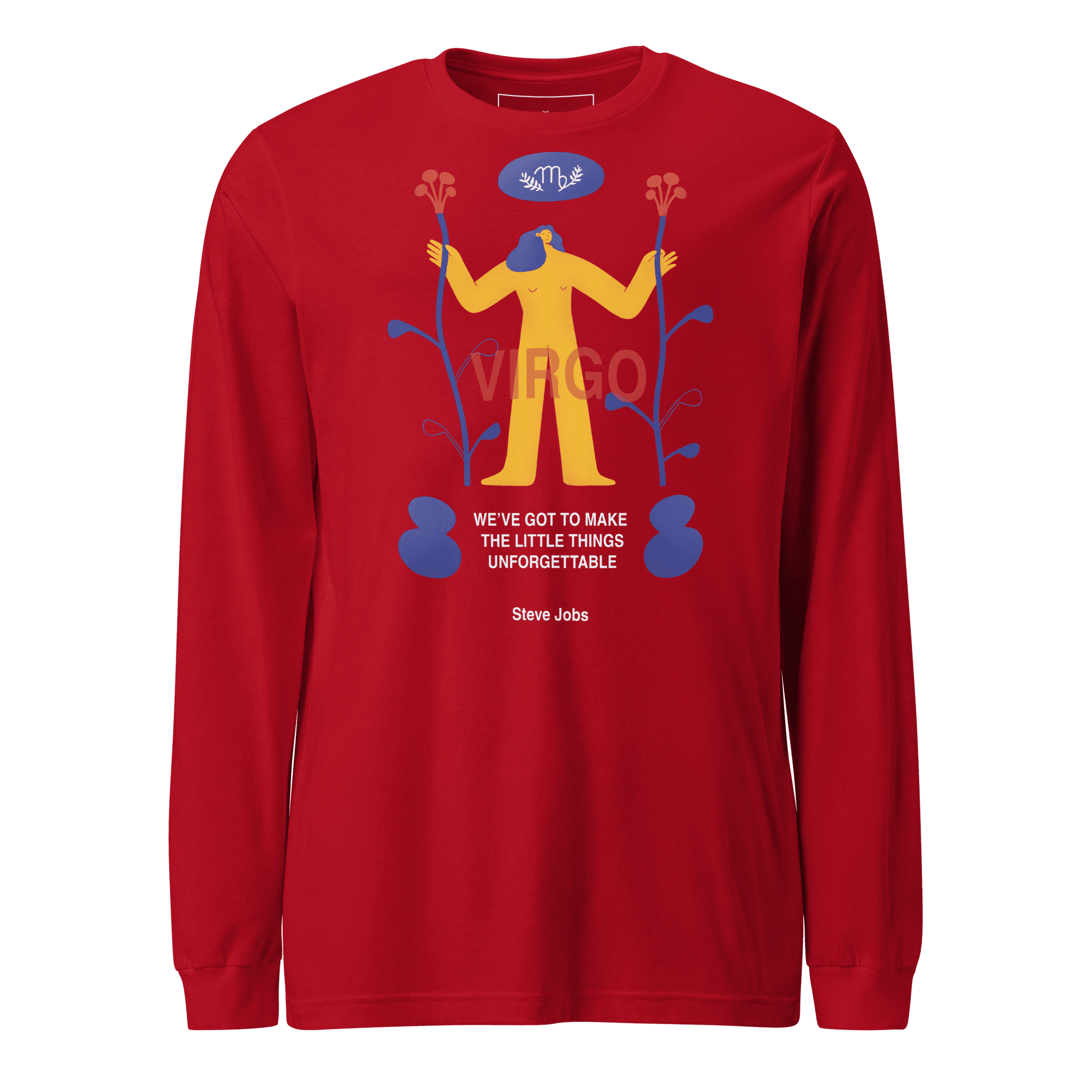 VIRGO Unisex Long Sleeve Tee Steve Jobs Edition - 