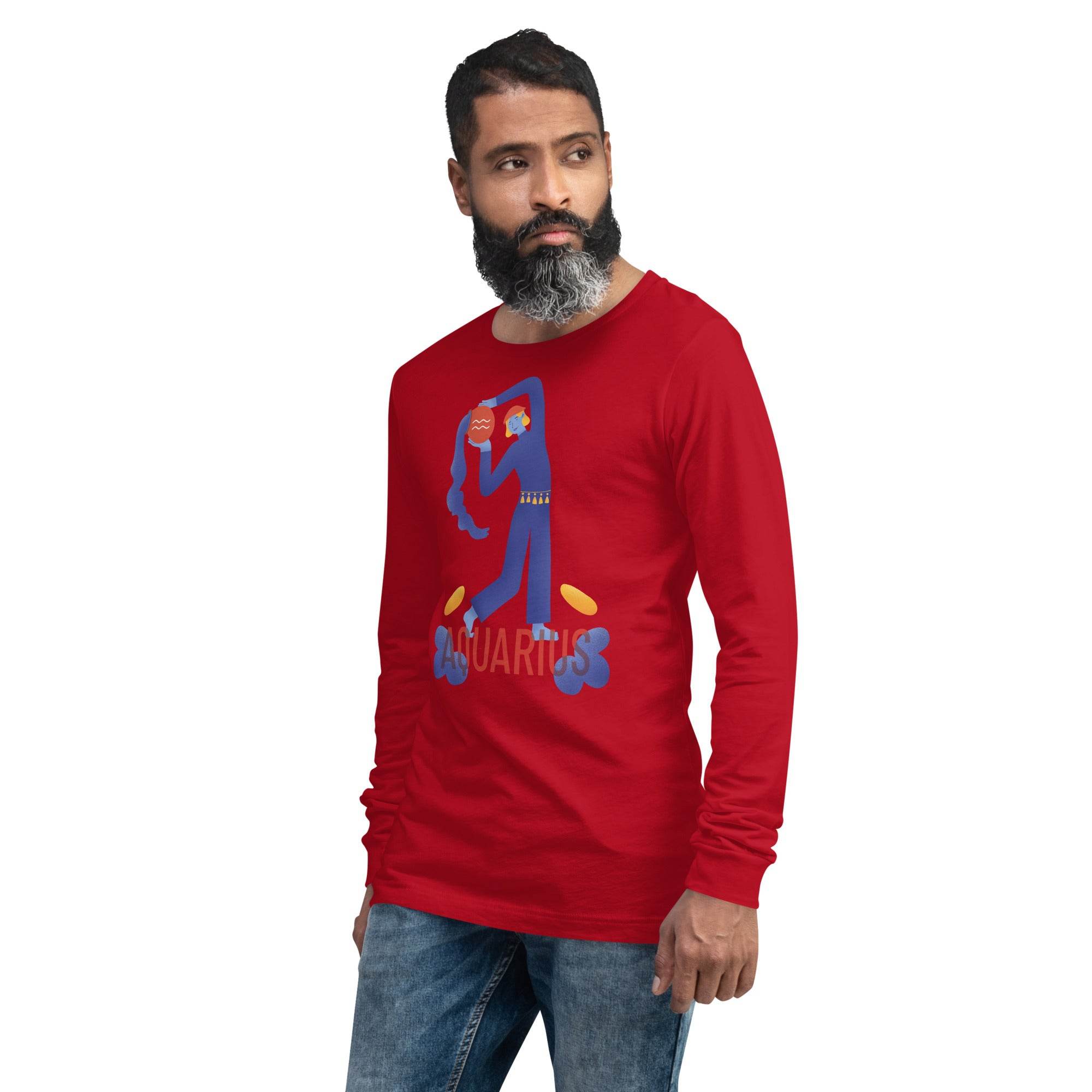 Aquarius Unisex Long Sleeve Tee - Raw Edition - 