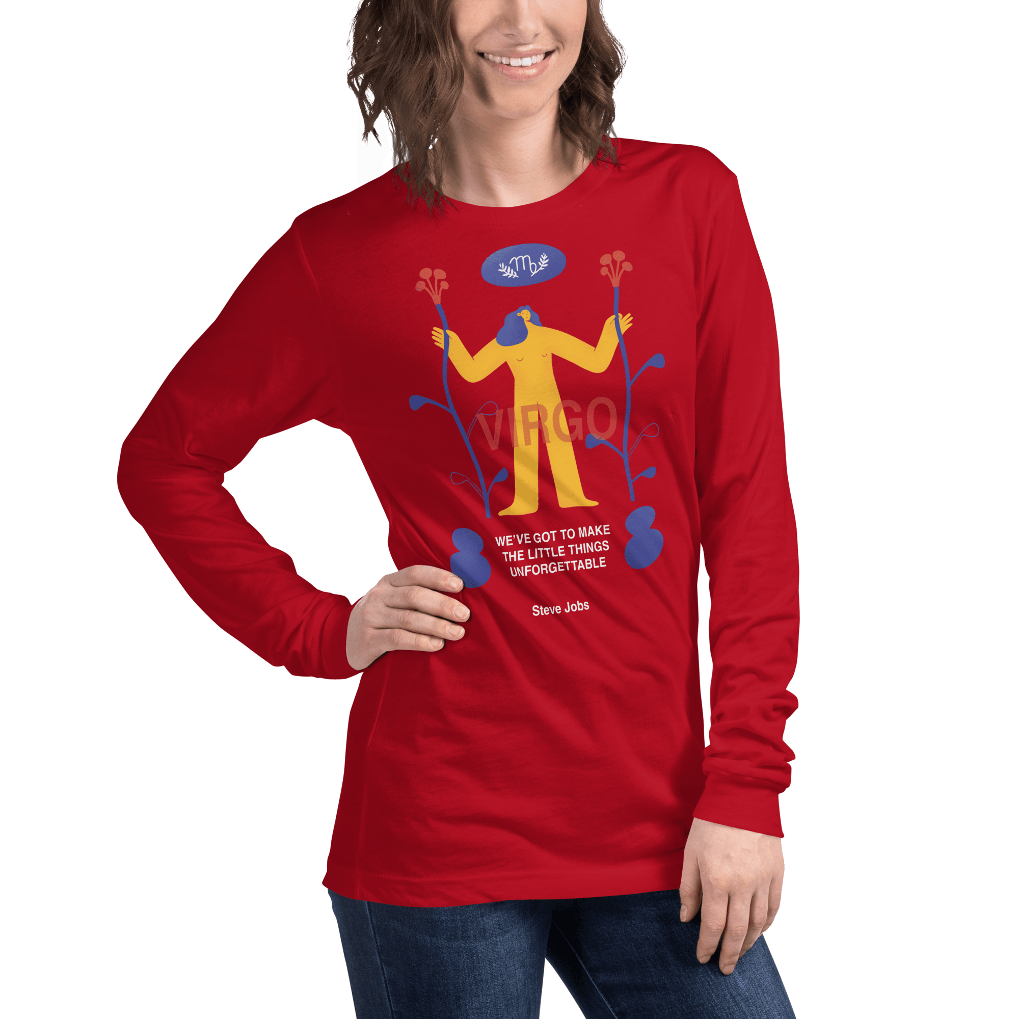 VIRGO Unisex Long Sleeve Tee Steve Jobs Edition - 